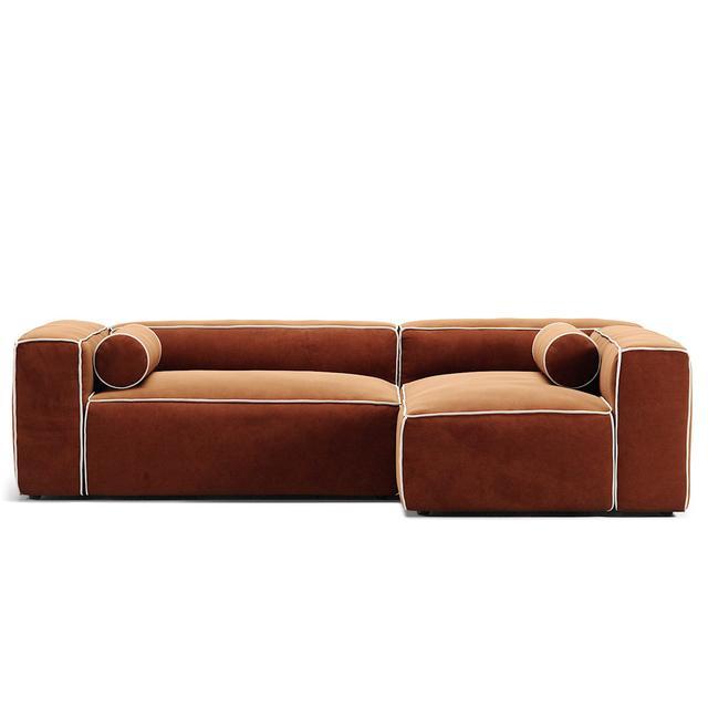 Grand Hue 3-Seater Sofa Divan Right Moonwhite/ Copper