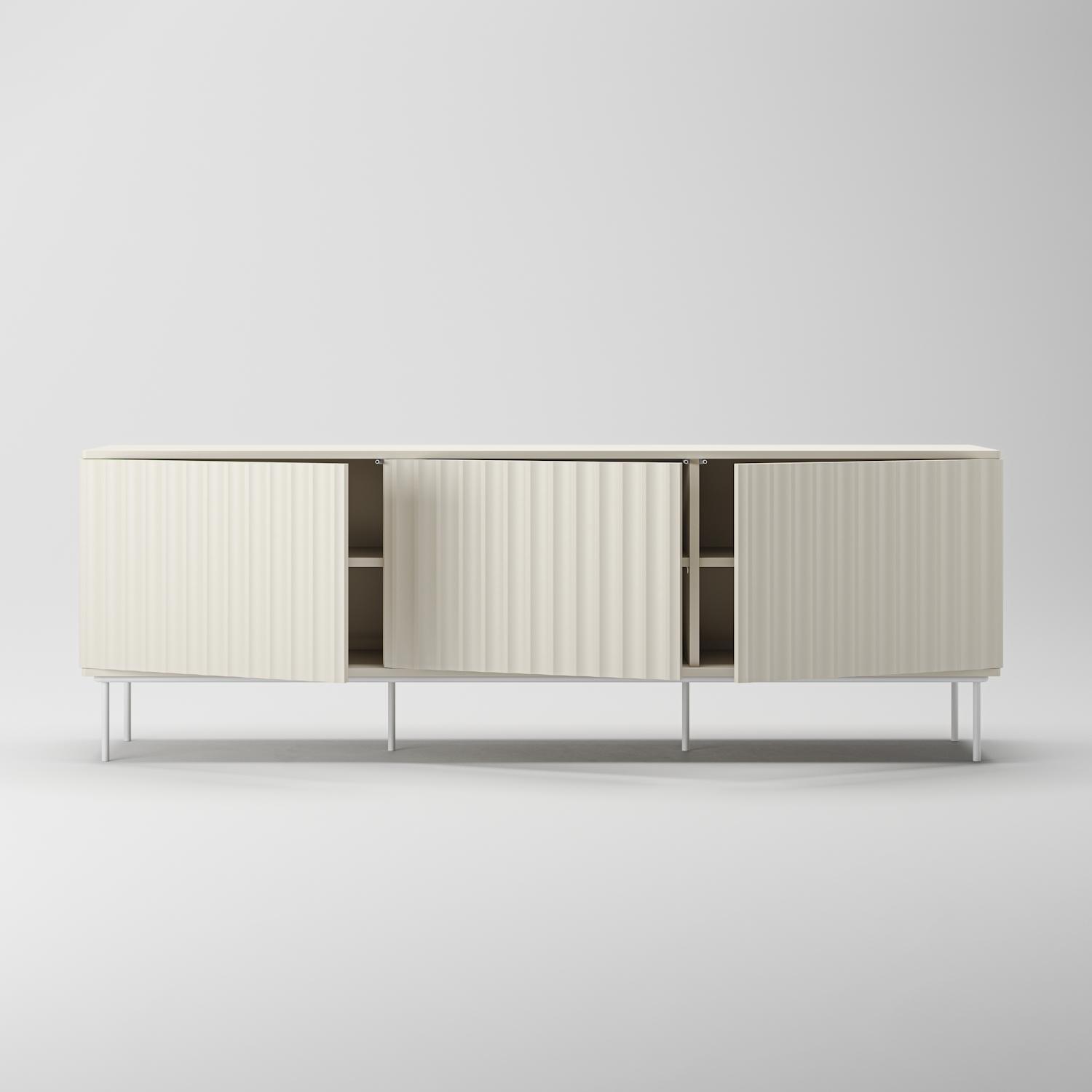 Decotique Wave TV Bænk 3D Creme