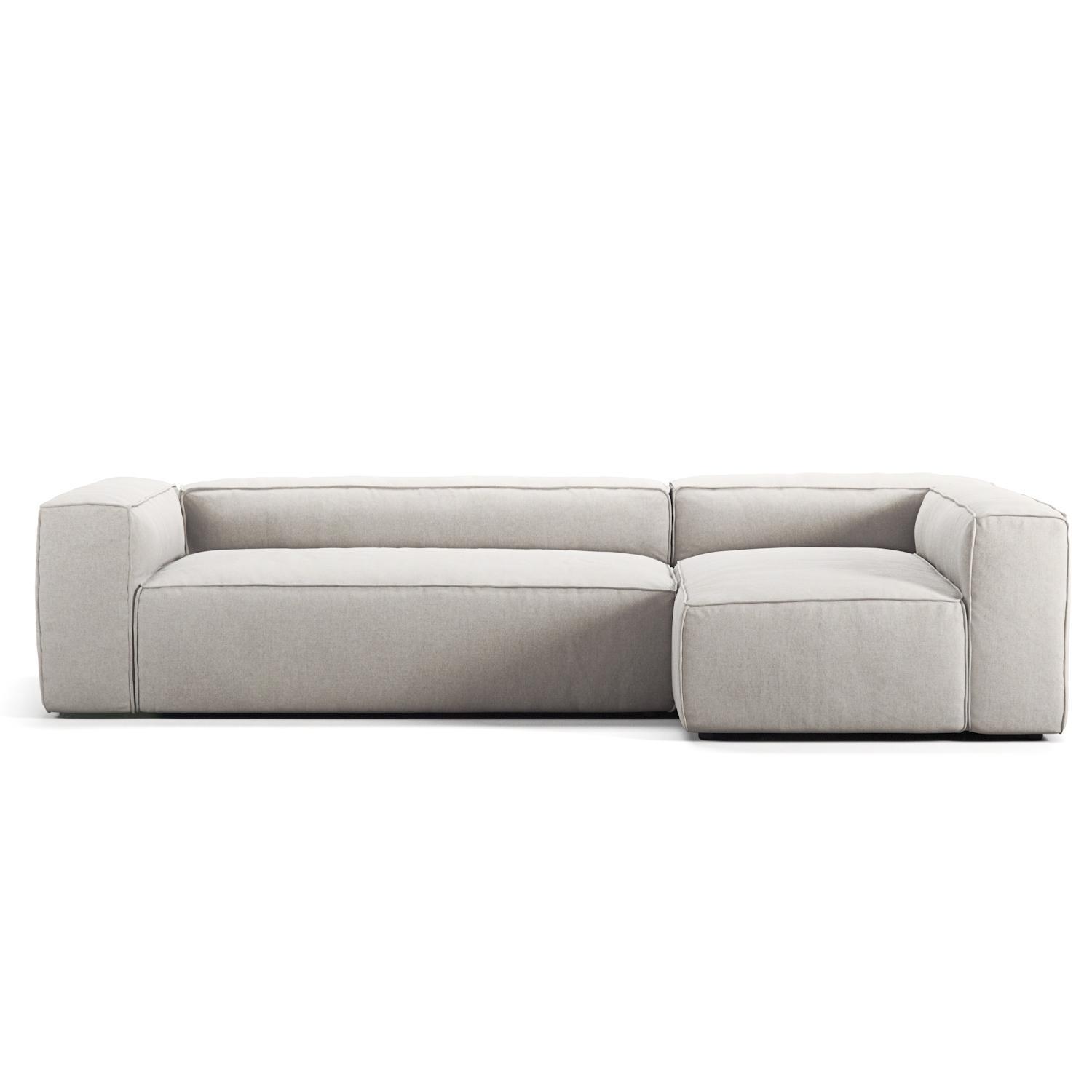 Decotique Grand 4-Personers Sofa Divan Højre Moonwhite