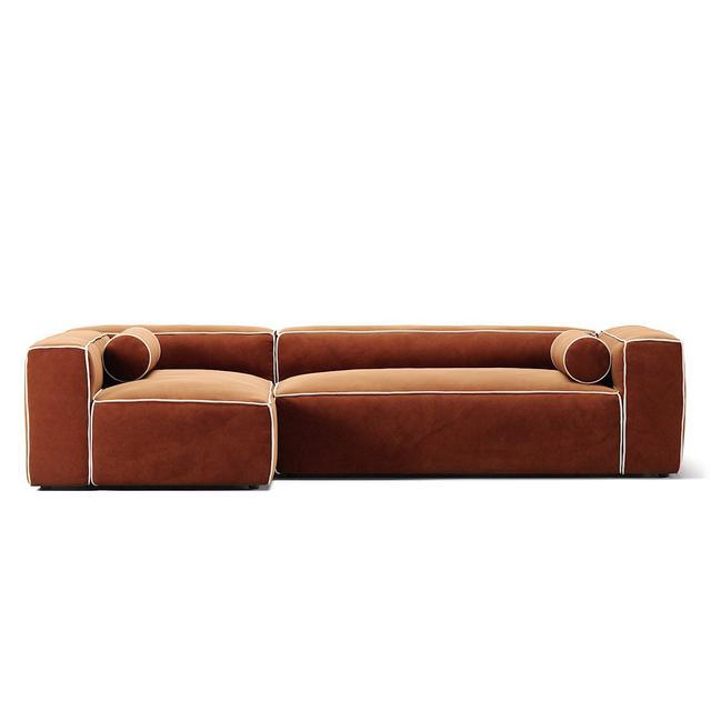 Decotique Grand Hue 4-personers Sofa Divan Venstre Moonwhite/kobber