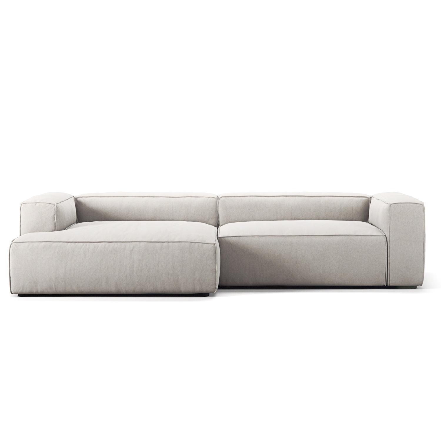 Decotique Grand 3-Personers Sofa Chaiselong Venstre Moonwhite