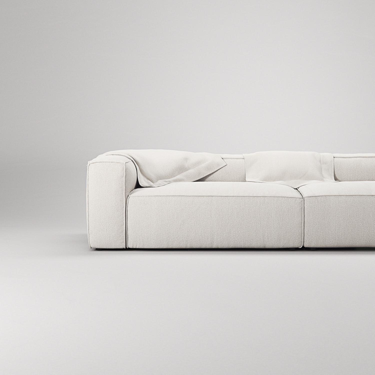 Decotique Grand 4-Personers Sofa Steam/Hvid