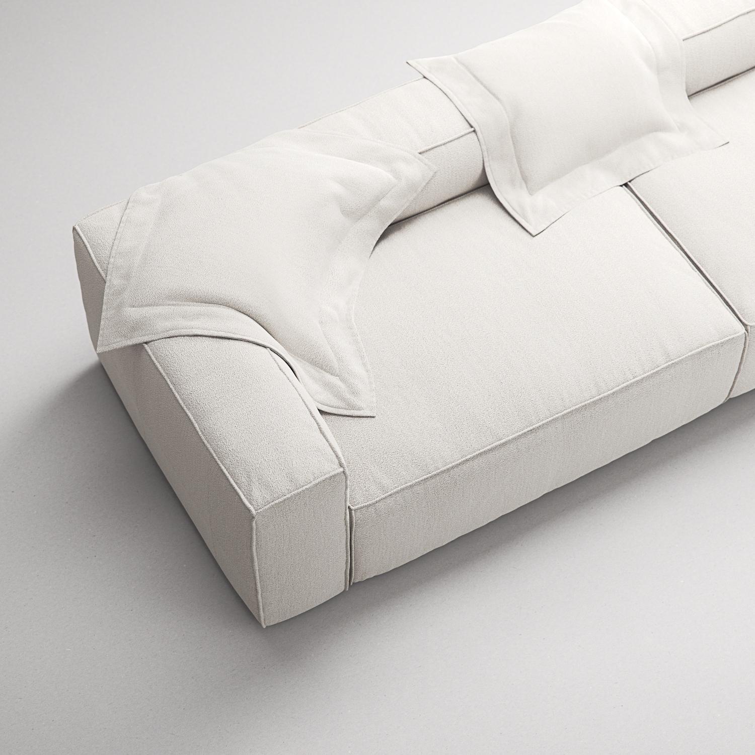 Decotique Grand 4-Personers Sofa Steam/Hvid