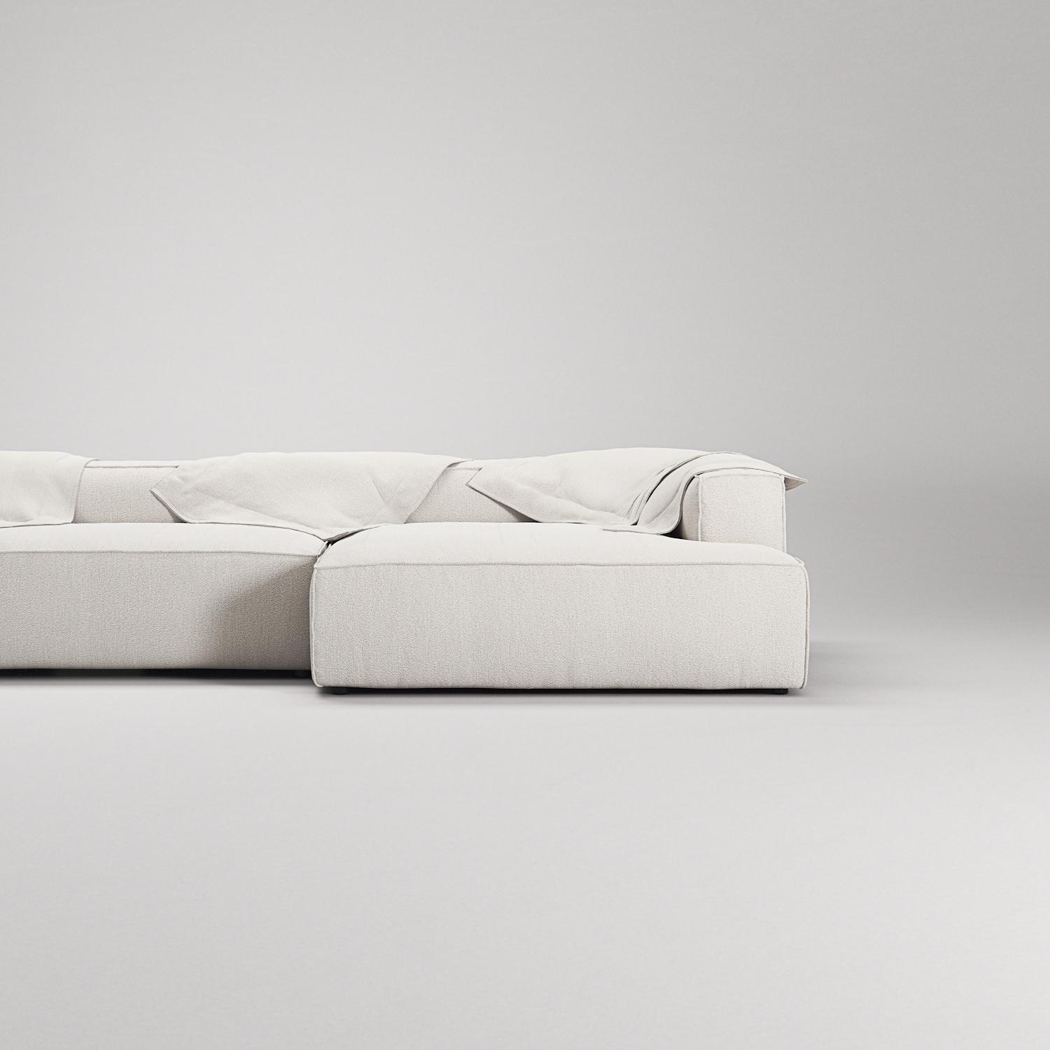 Decotique Grand 5-Personers Sofa Åben Ende Venstre Steam/Hvid