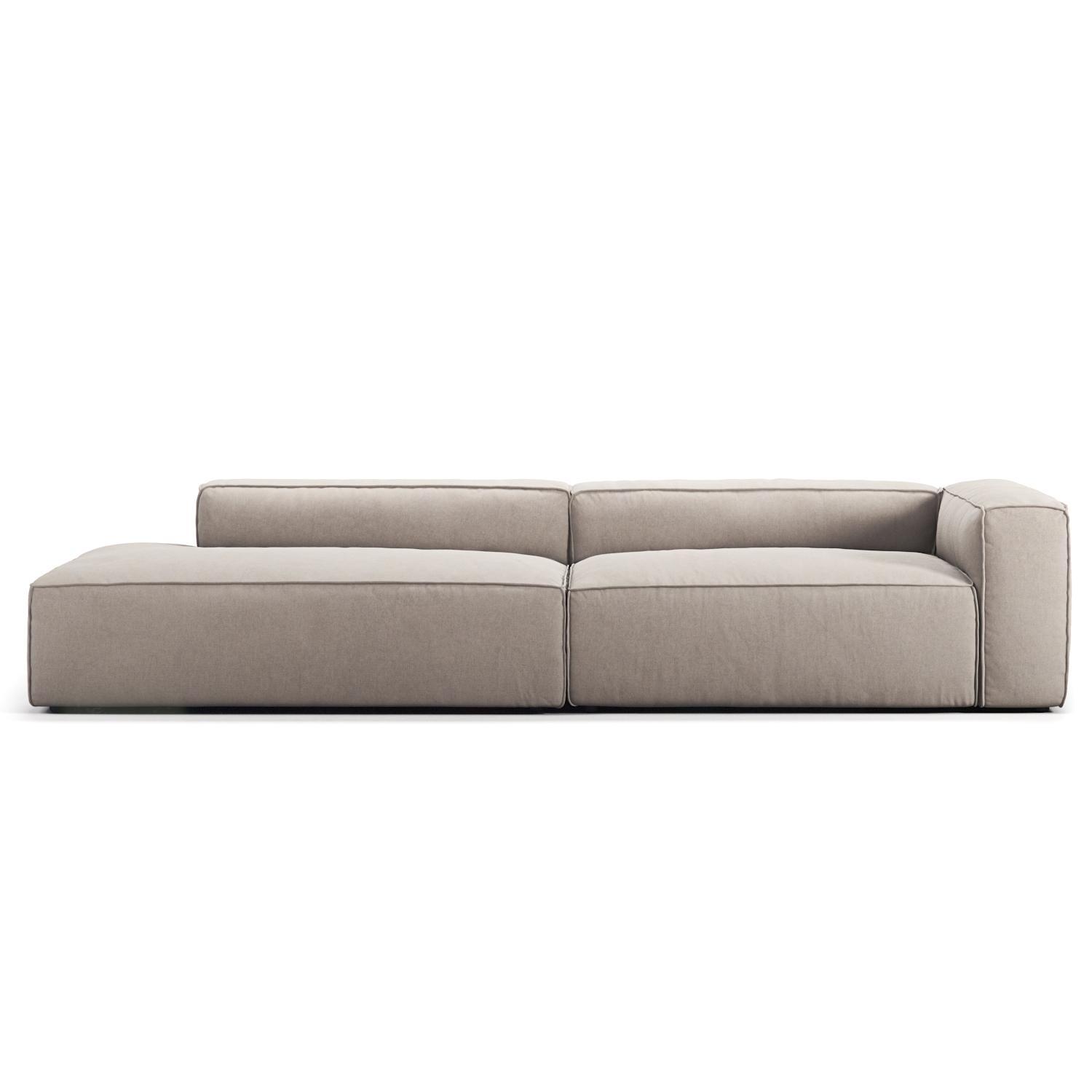 Decotique Grand 3-Personers Sofa Åben Ende Venstre Sandshell/Beige