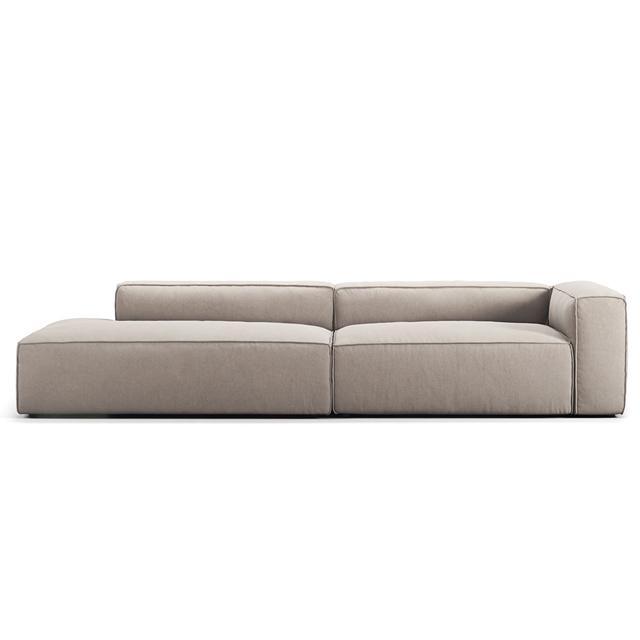 Decotique Grand 3-seters sofa åpen ende venstre sandskall/ Beige