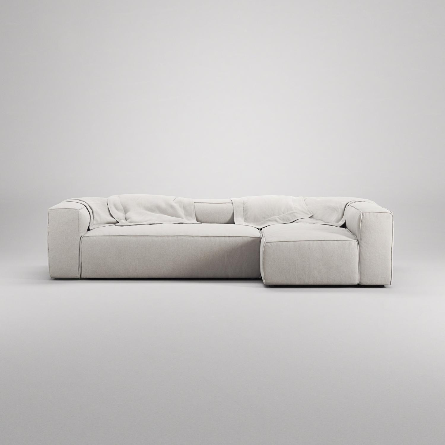 Decotique Grand 4-Personers Sofa Divan Højre Moonwhite
