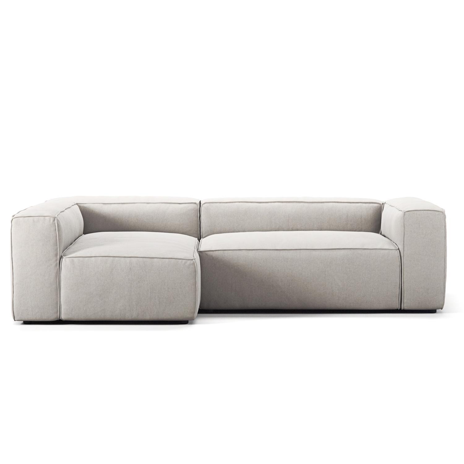 Decotique Grand 3-Personers Sofa Divan Venstre Moonwhite