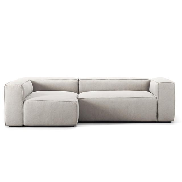 Decotique Grand 3-Seater Sofa Divan Left Moonwhite