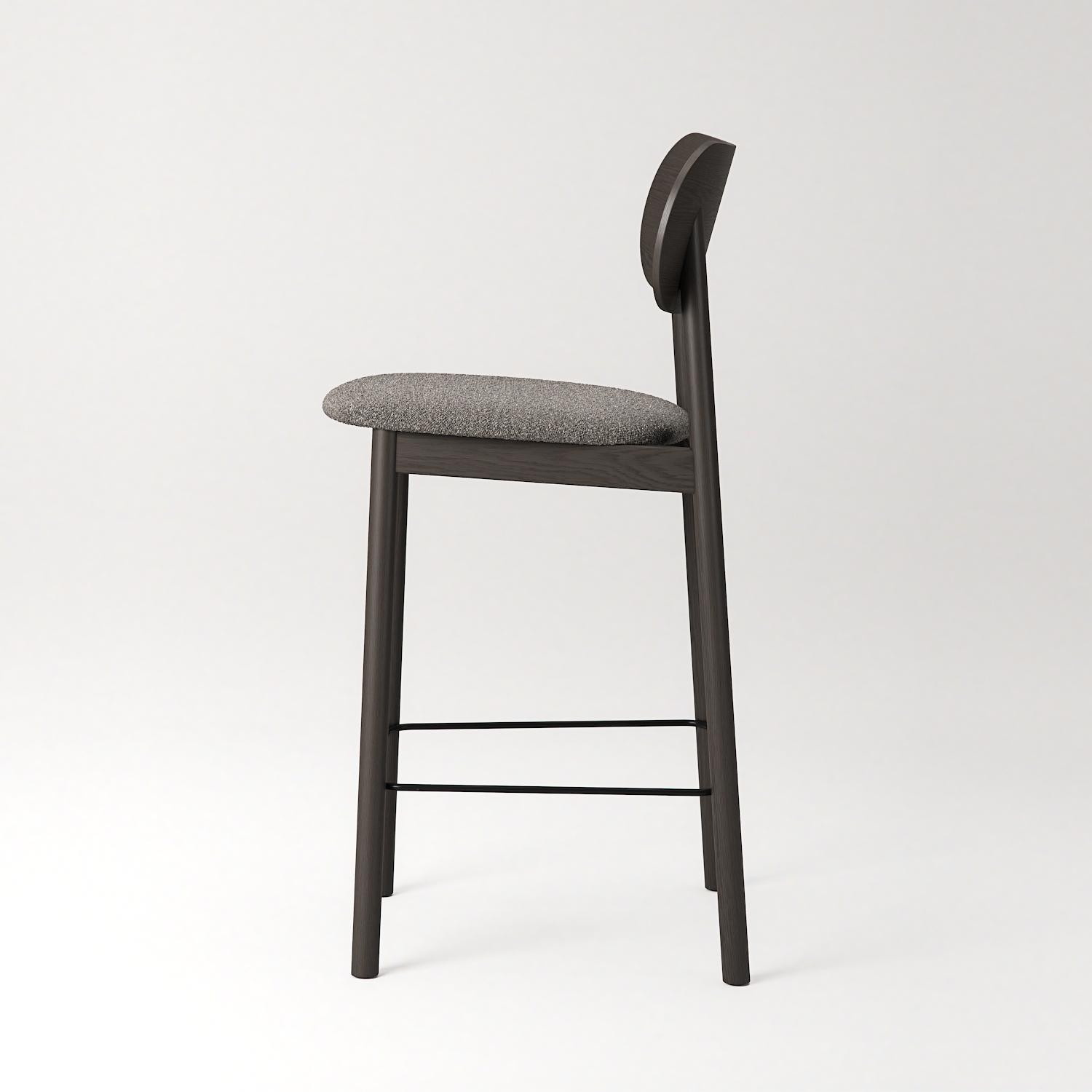 Decotique Elephant Barstol Mørkt Egetræ/Brunt Bouclé