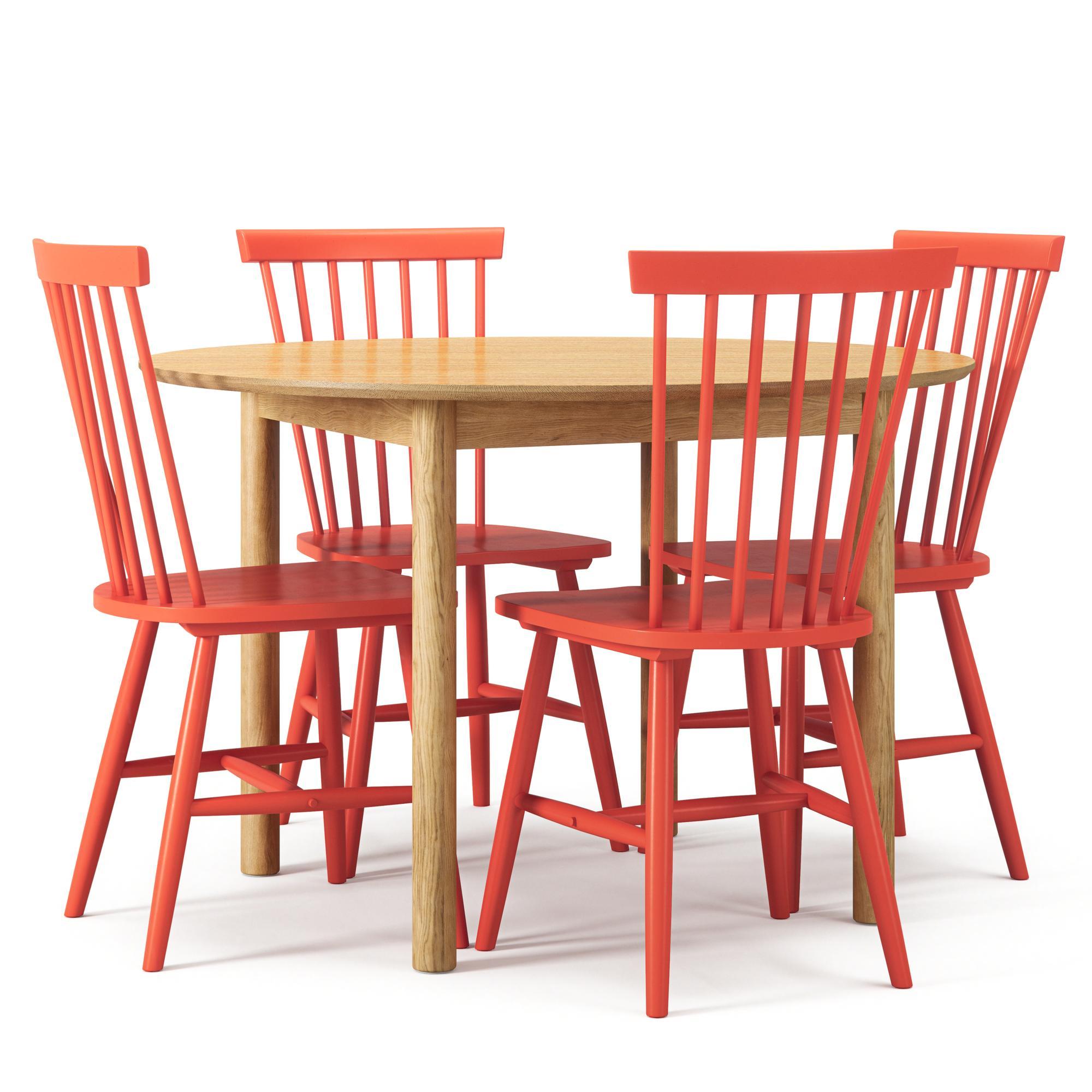 Department Wood Spisebordssæt Eg/Orange