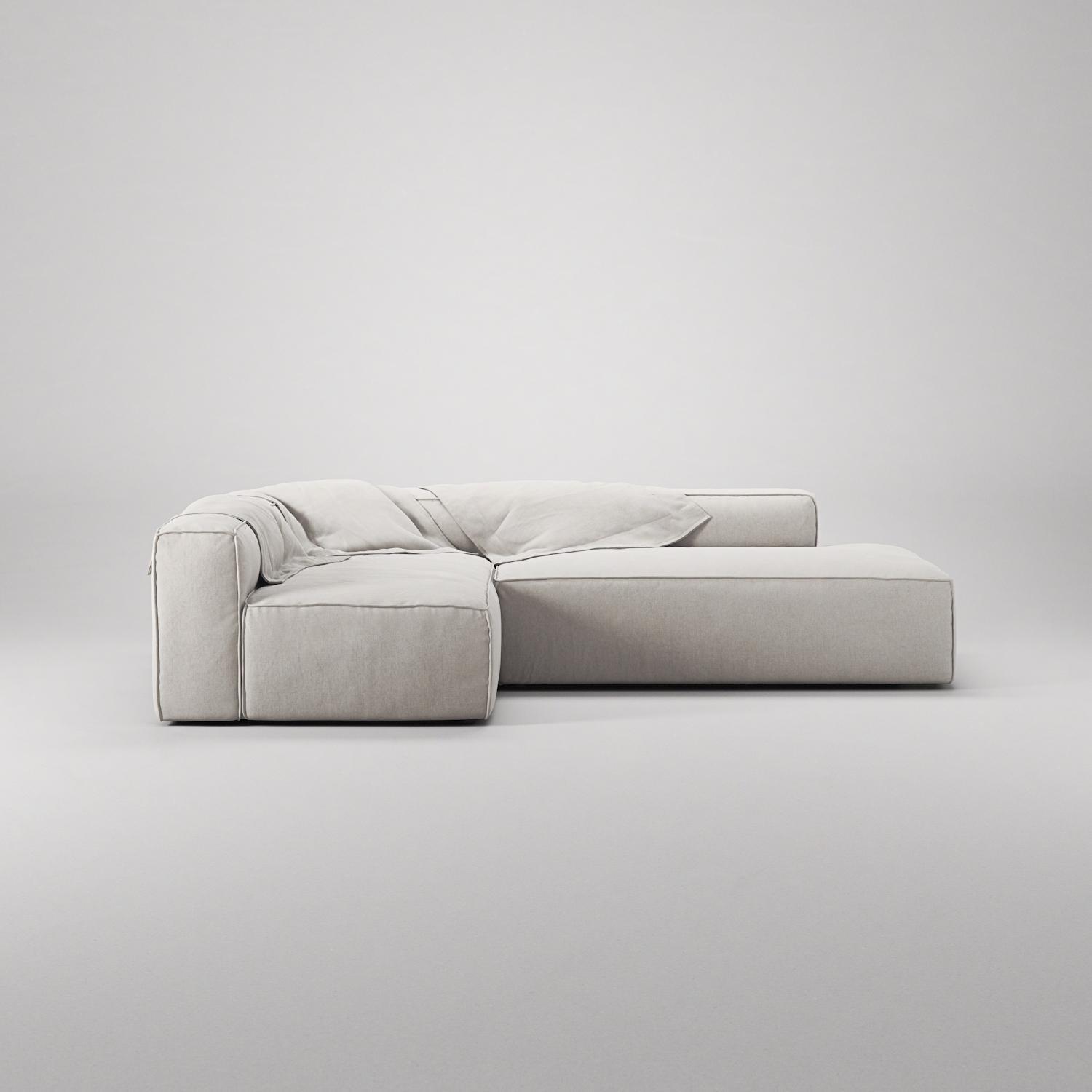 Decotique Grand 3-Personers Loungesofa Åben Ende Højre Moonwhite