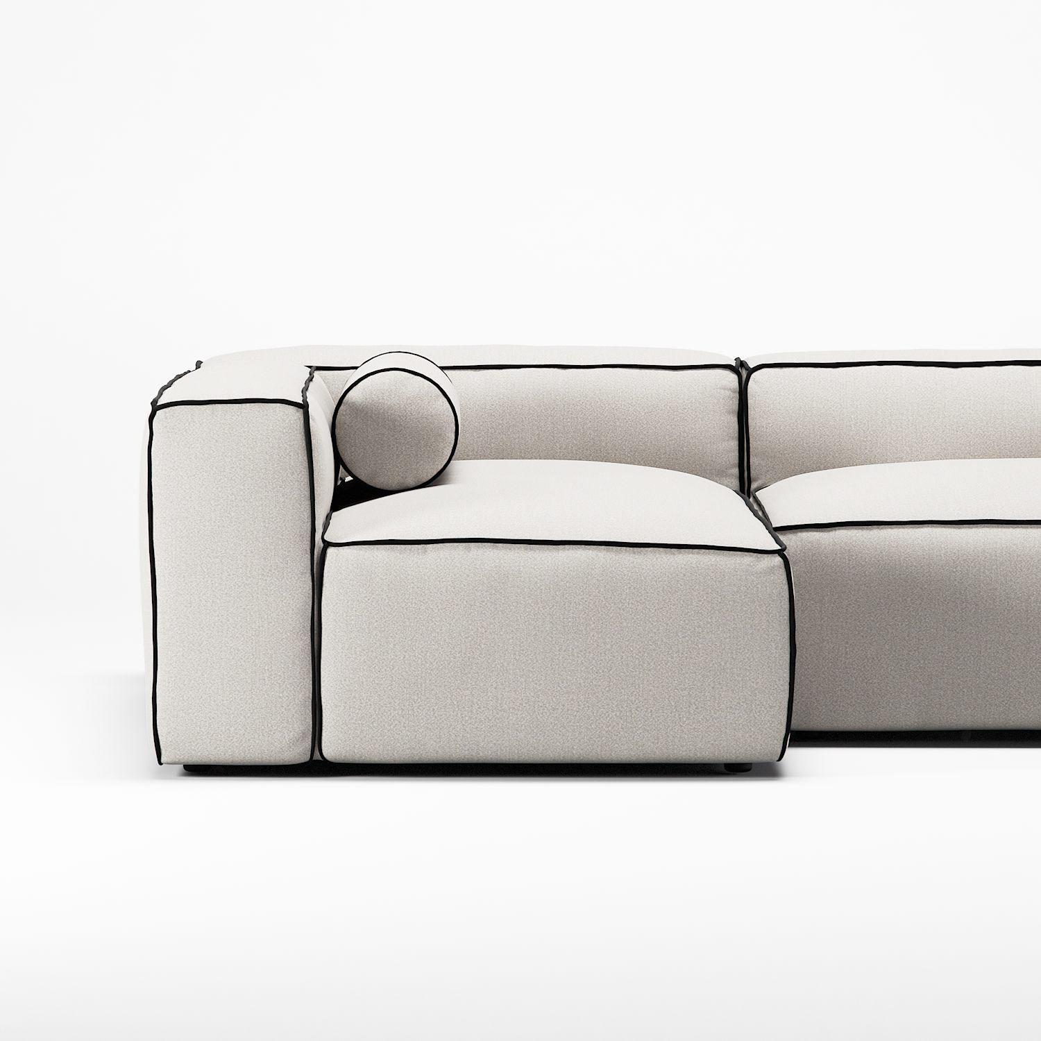 Decotique Grand Hue 3-Personers Sofa Divan Venstre Steam/Hvid/Grafitgrå