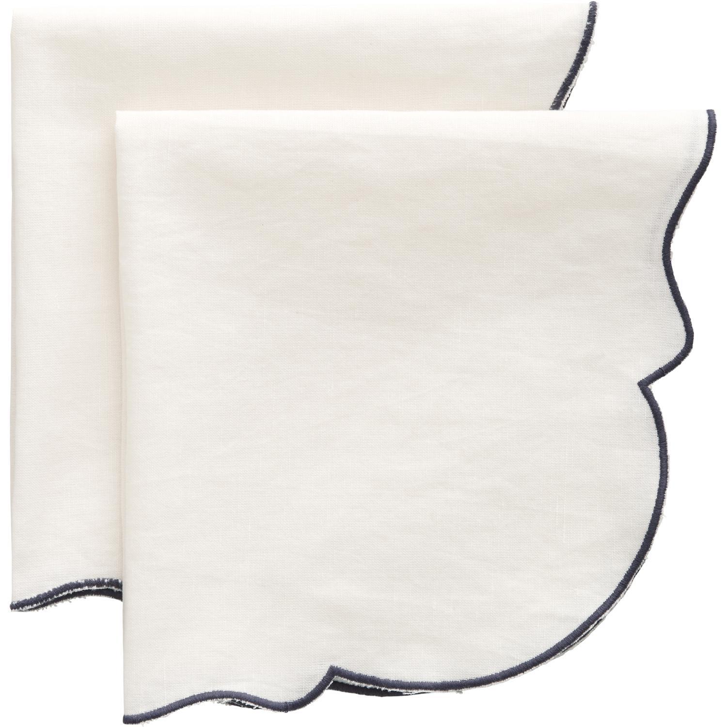 Decotique Gia Napkin 45x45 Set of 2 White/Blue