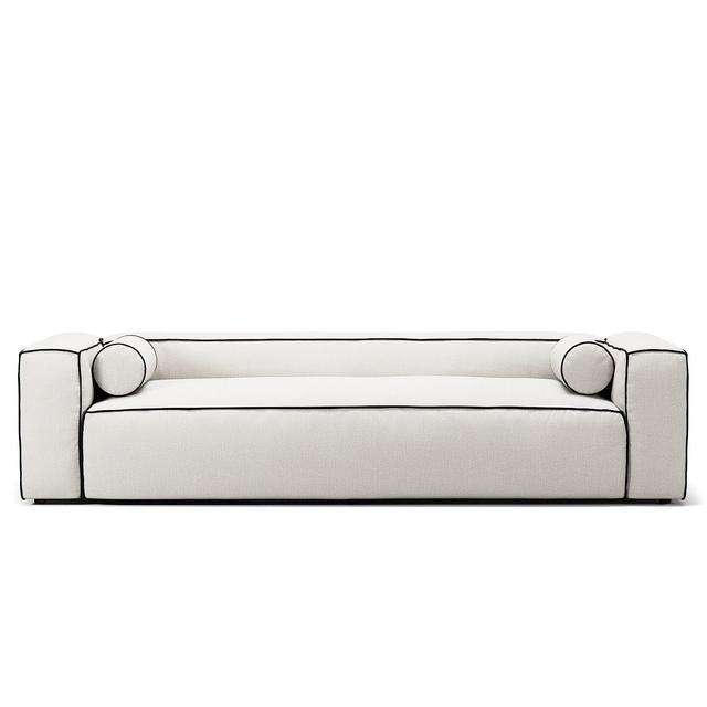 Decotique Gar 3-zitsbank Stoom/ Wit/Grafietgrijs