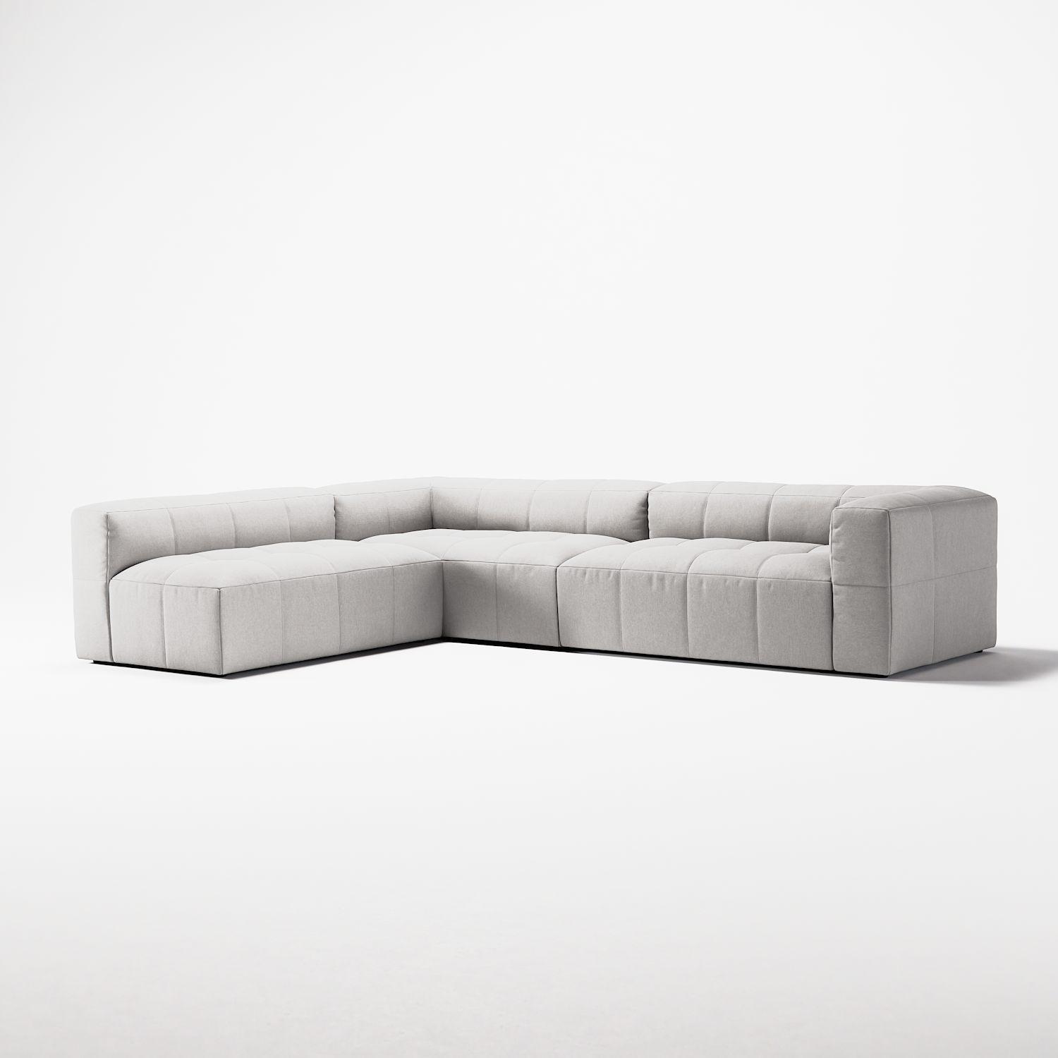 Decotique Mure 4-Personers Sofa Med Åben Ende Venstre Moonwhite