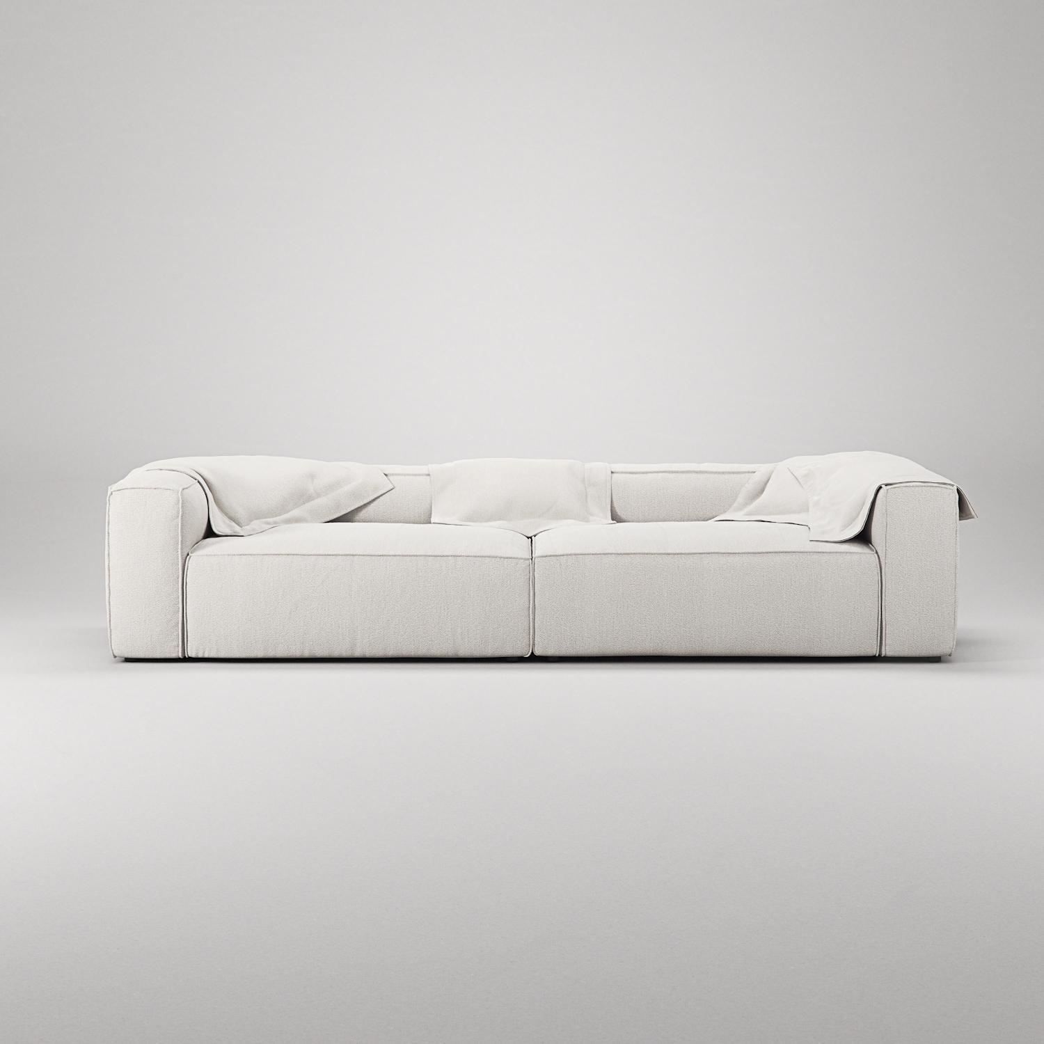 Decotique Grand 4-Personers Sofa Steam/Hvid