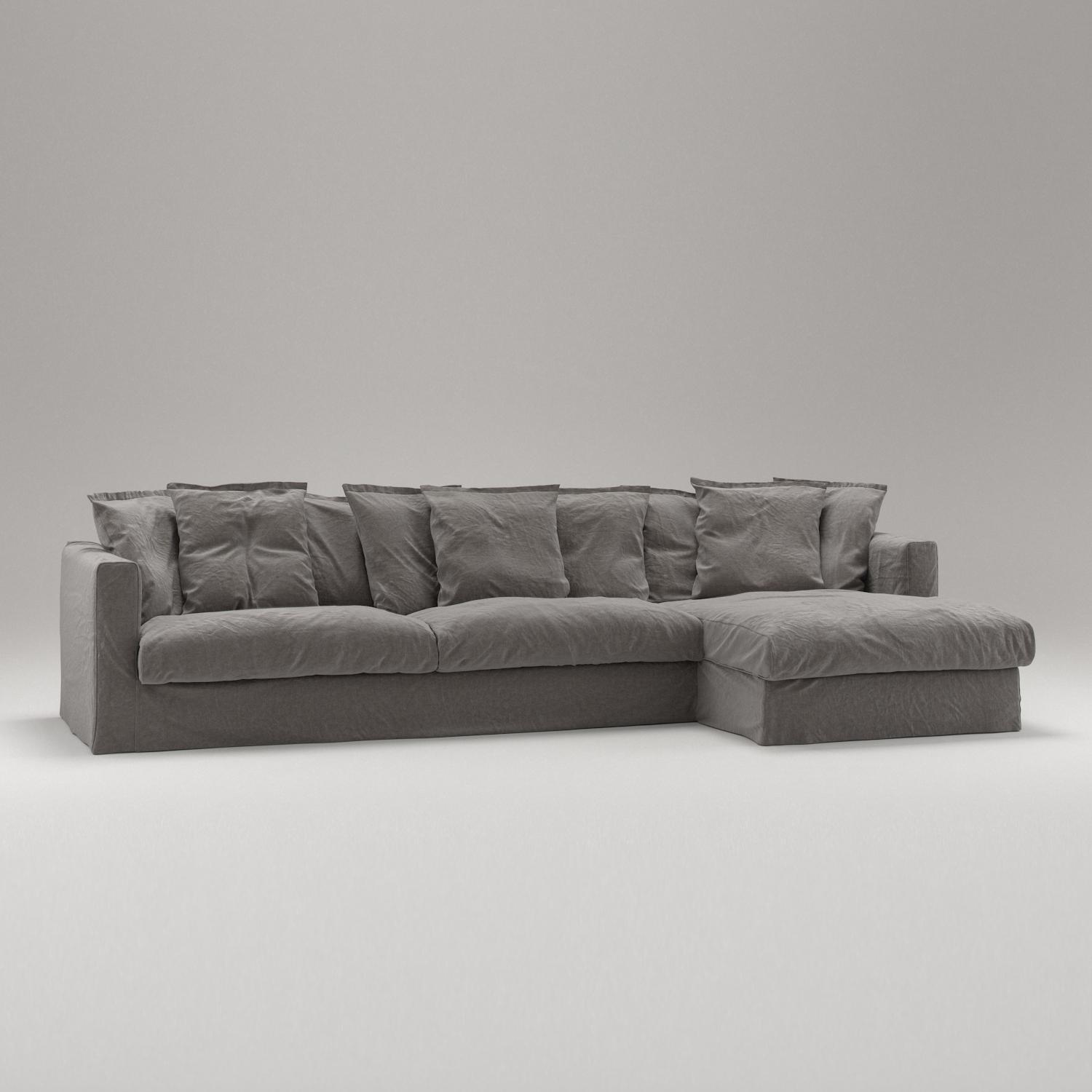 Decotique Le Grand Air 3-Personers Sofa Divan Højre Røget Granit