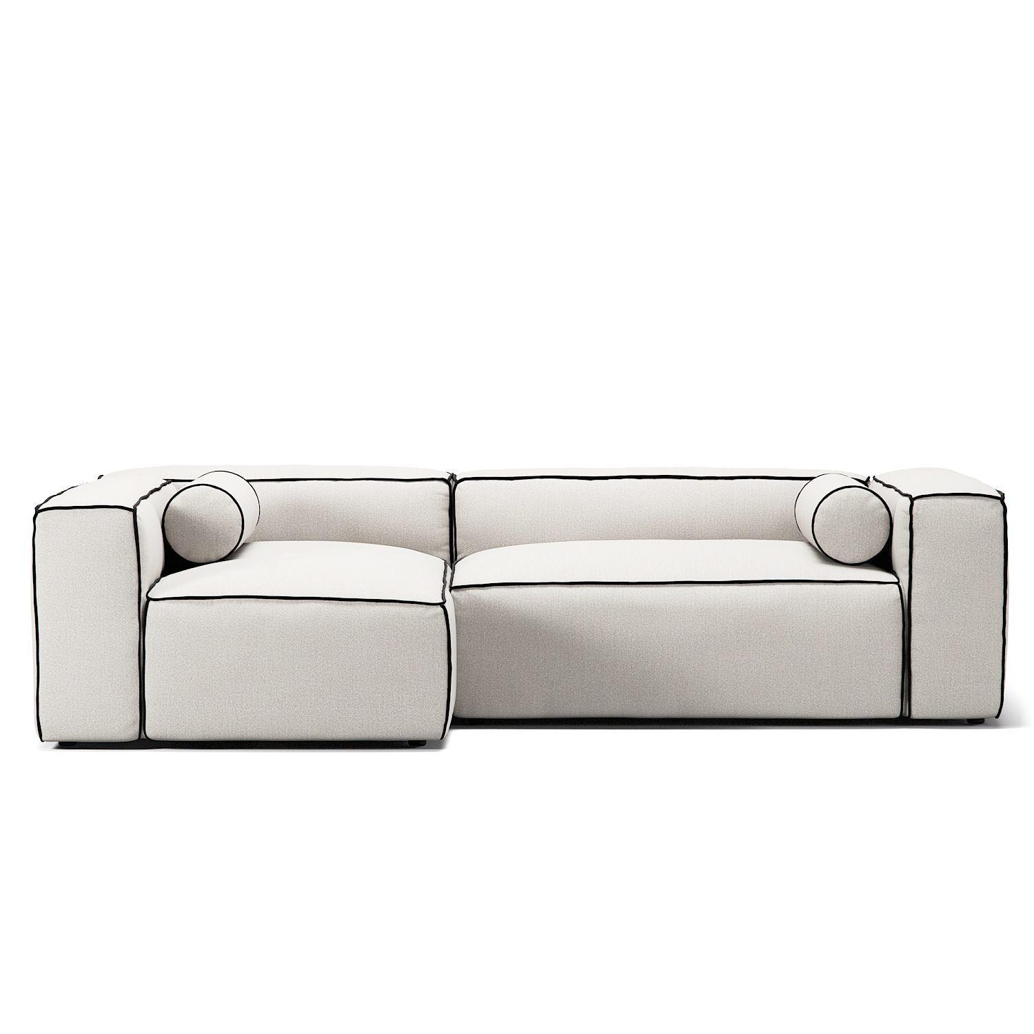Decotique Grand Hue 3-Personers Sofa Divan Venstre Steam/Hvid/Grafitgrå