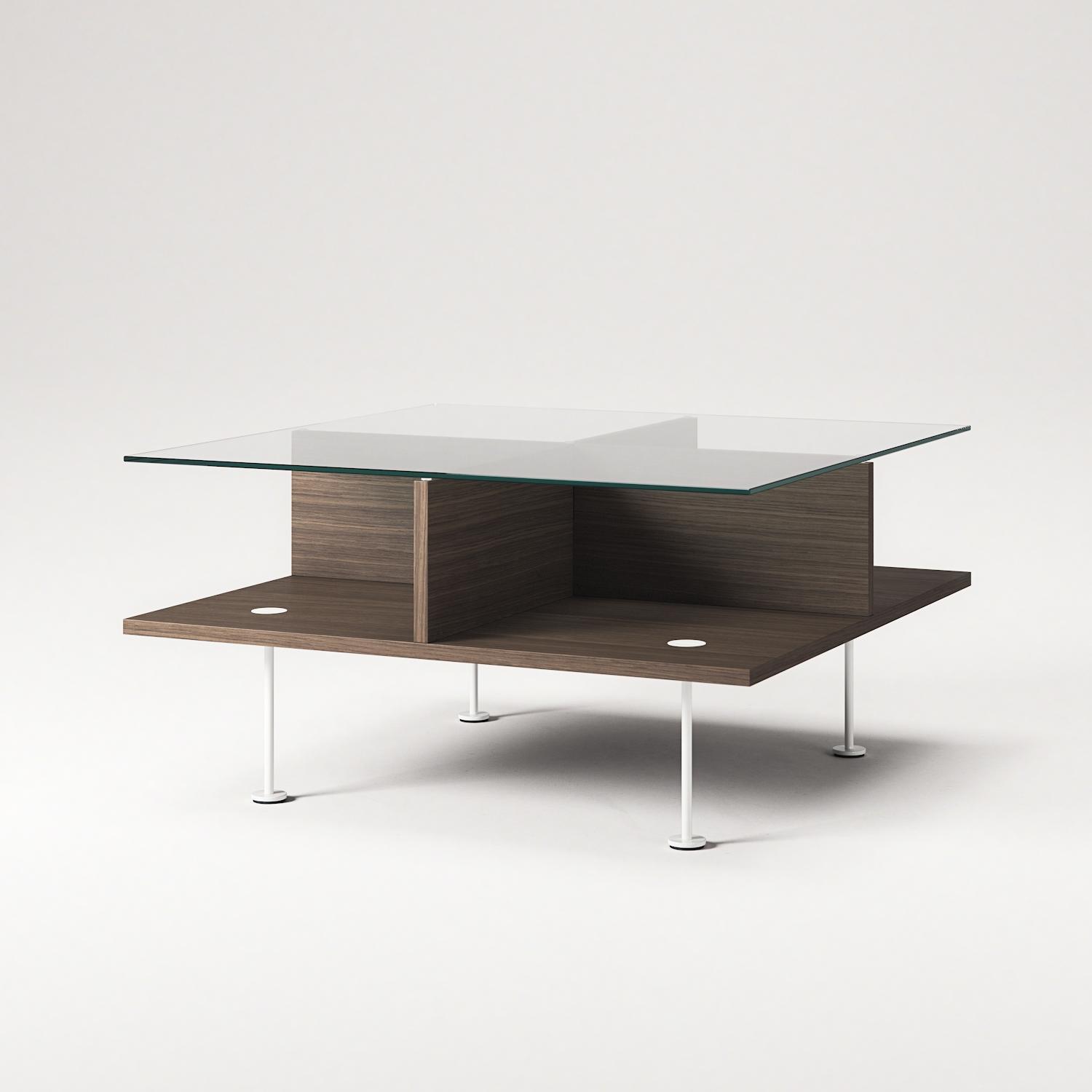 Decotique Vogue Sofabord 70x70 Mørk Eg/Hvidt