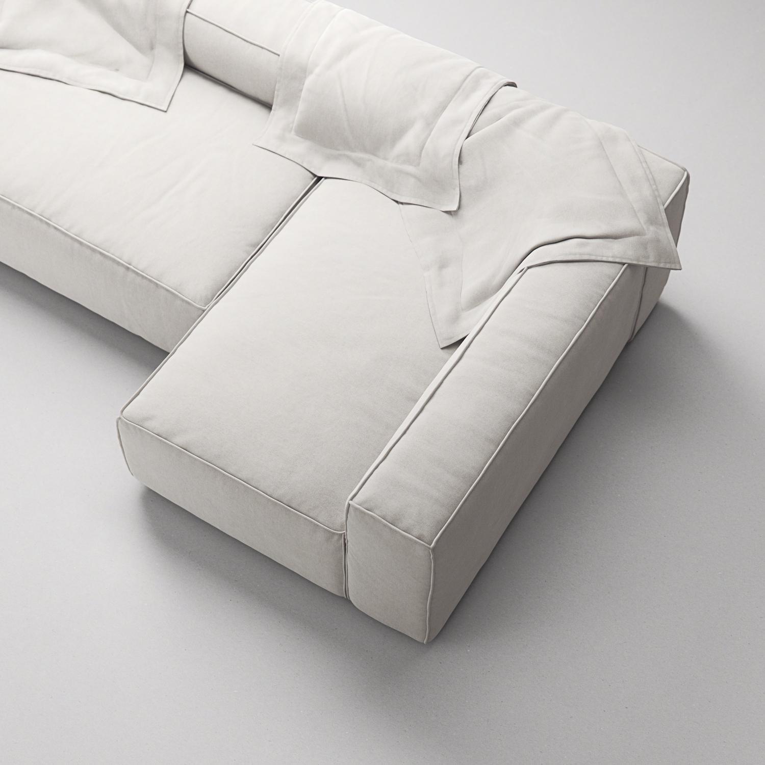Decotique Grand 4-Personers Sofa Divan Højre Moonwhite