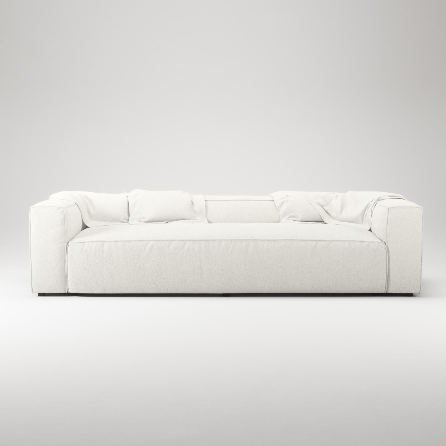 Decotique Grand 3-Personers Sofa Steam/Hvid