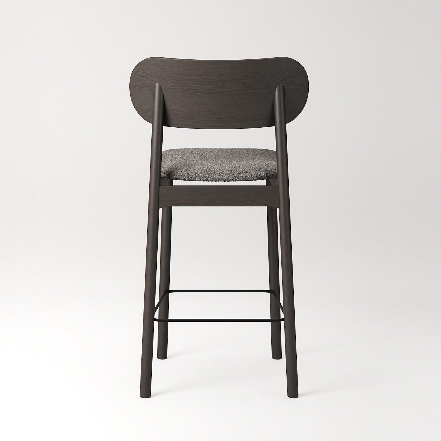 Decotique Elephant Barstol Mørkt Egetræ/Brunt Bouclé