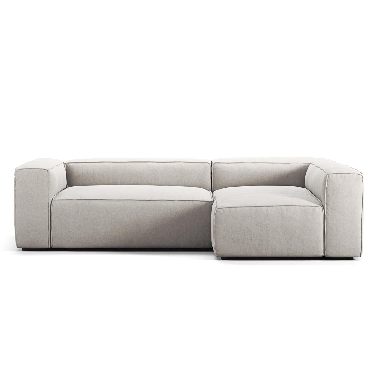 Decotique Grand 3-Personers Sofa Divan Højre Moonwhite