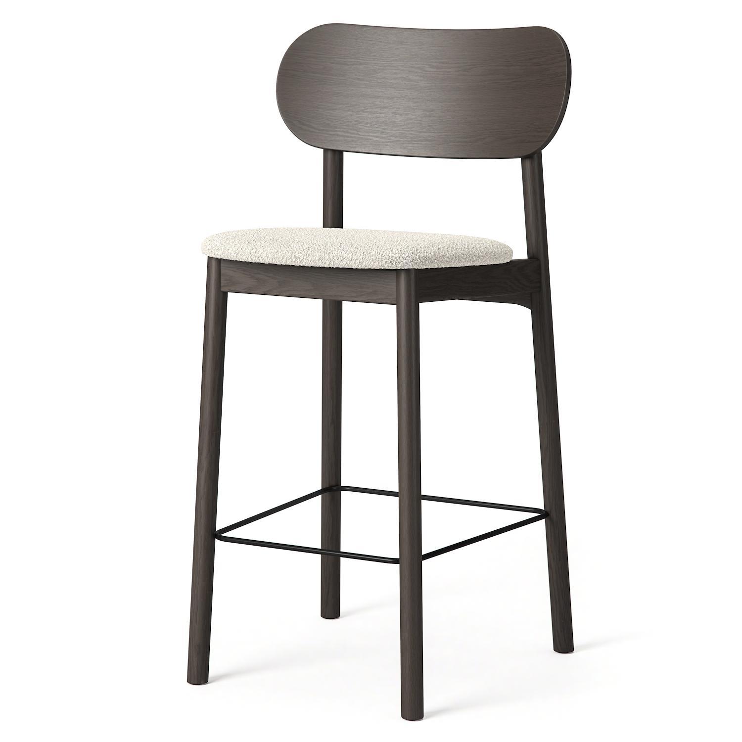 Decotique Elephant Barstol Mørkt Egetræ/Hvidt Bouclé