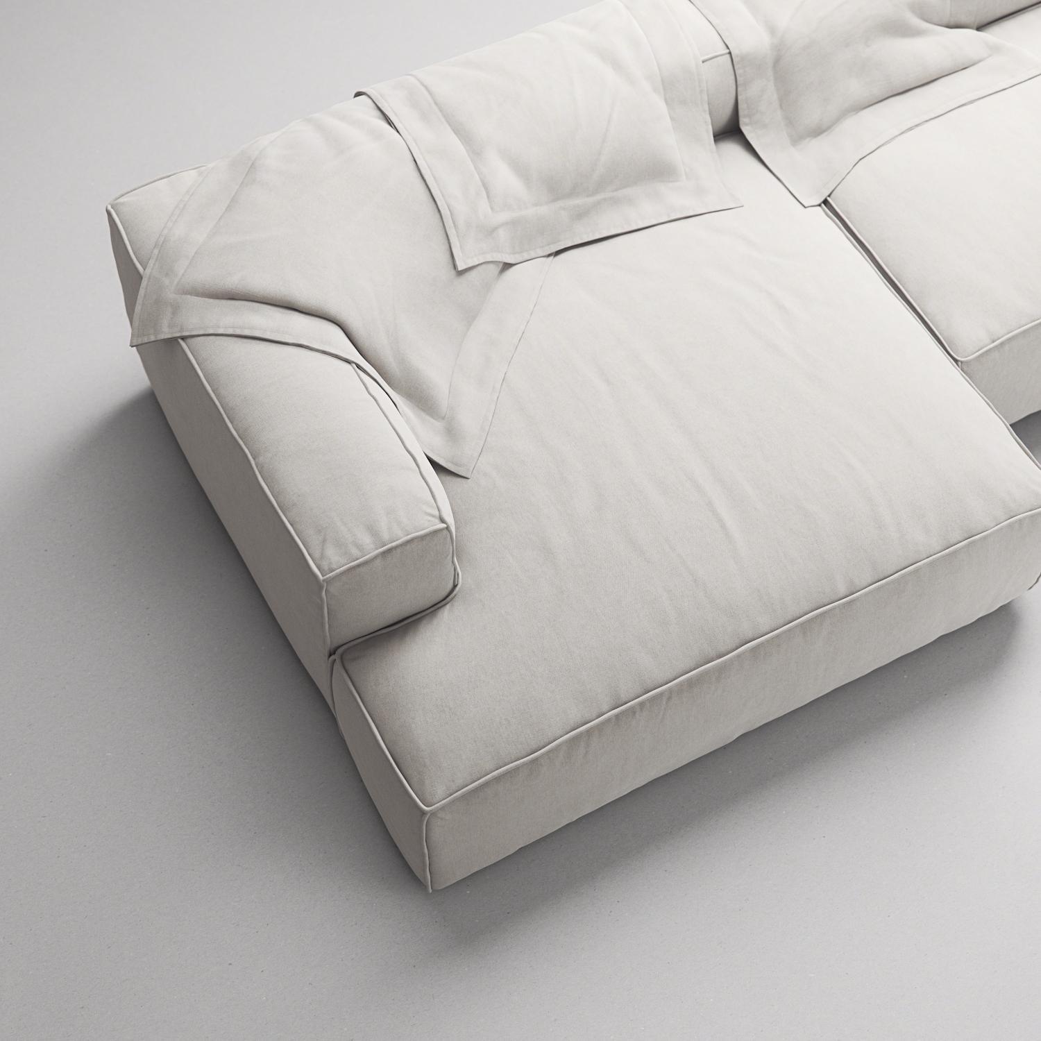 Decotique Grand 3-Personers Sofa Chaiselong Venstre Moonwhite