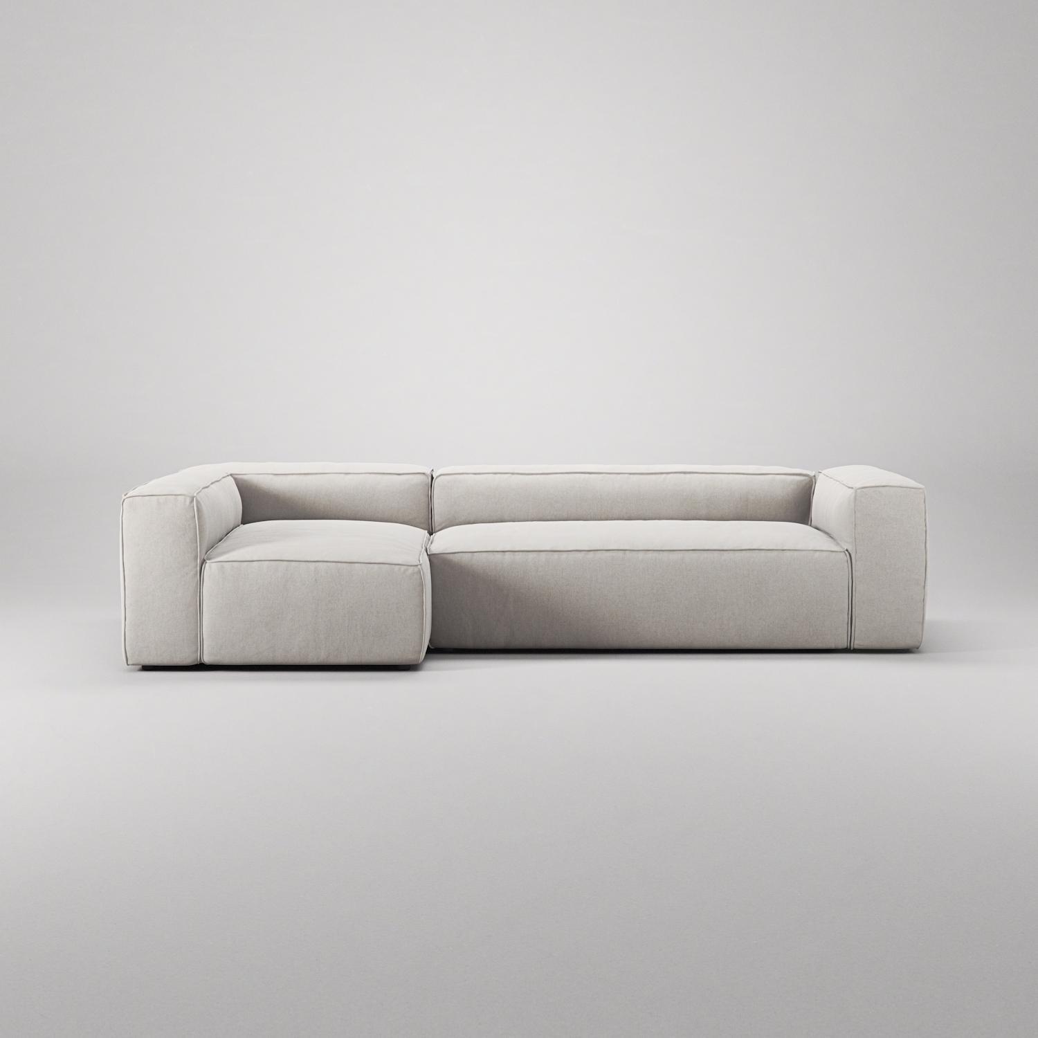 Decotique Grand 4-Personers Sofa Divan Venstre Moonwhite