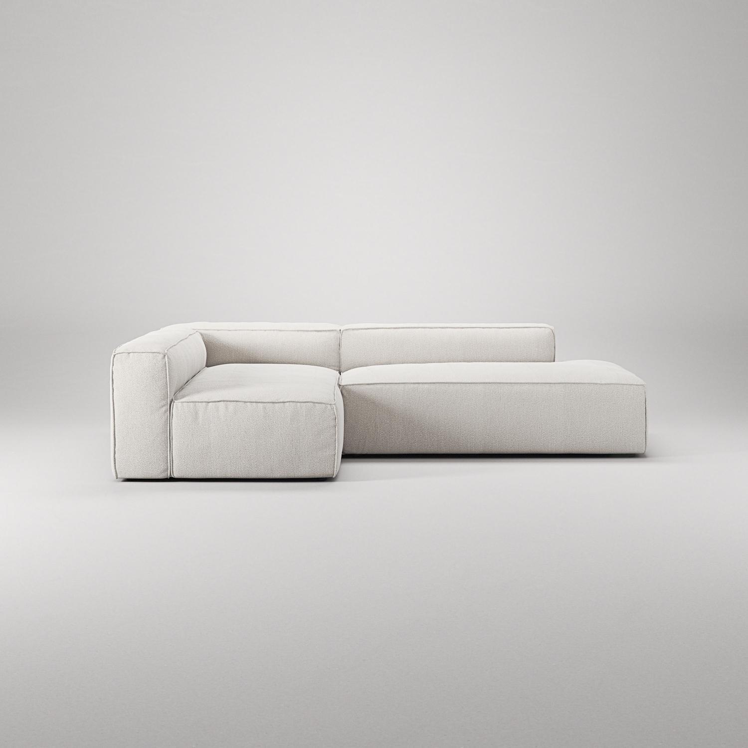 Decotique Grand 3-Personers Loungesofa Åben Ende Højre Steam/Hvid