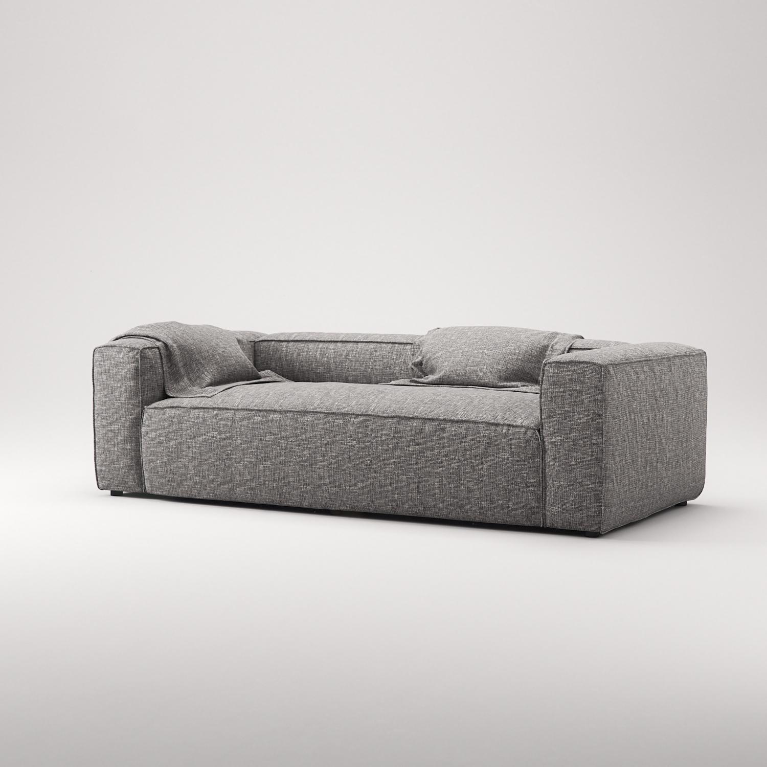 Decotique Grand 2-Personers Sofa Grå Marmor