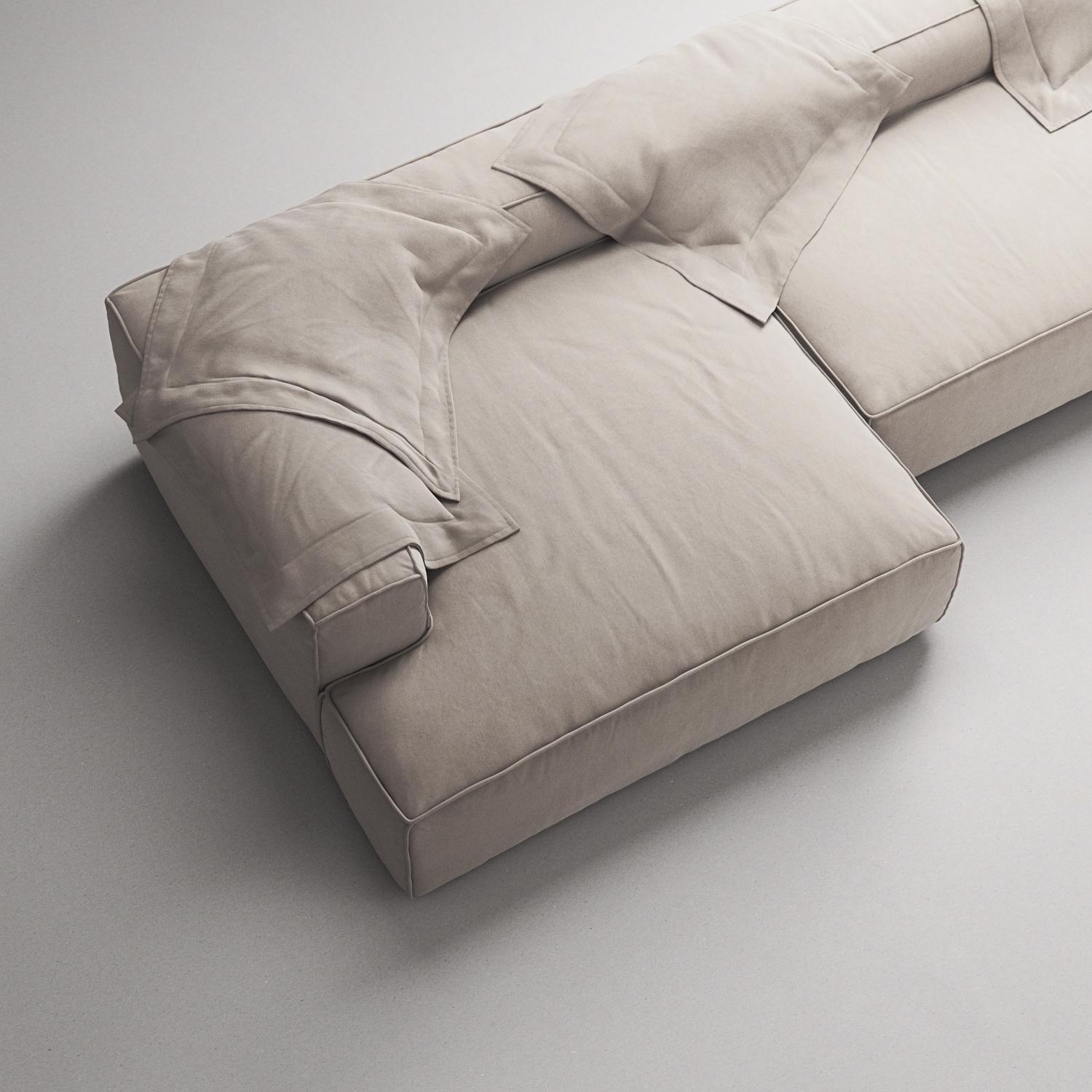 Decotique Grand 5-Personers Sofa Åben Ende Højre Sandshell/Beige