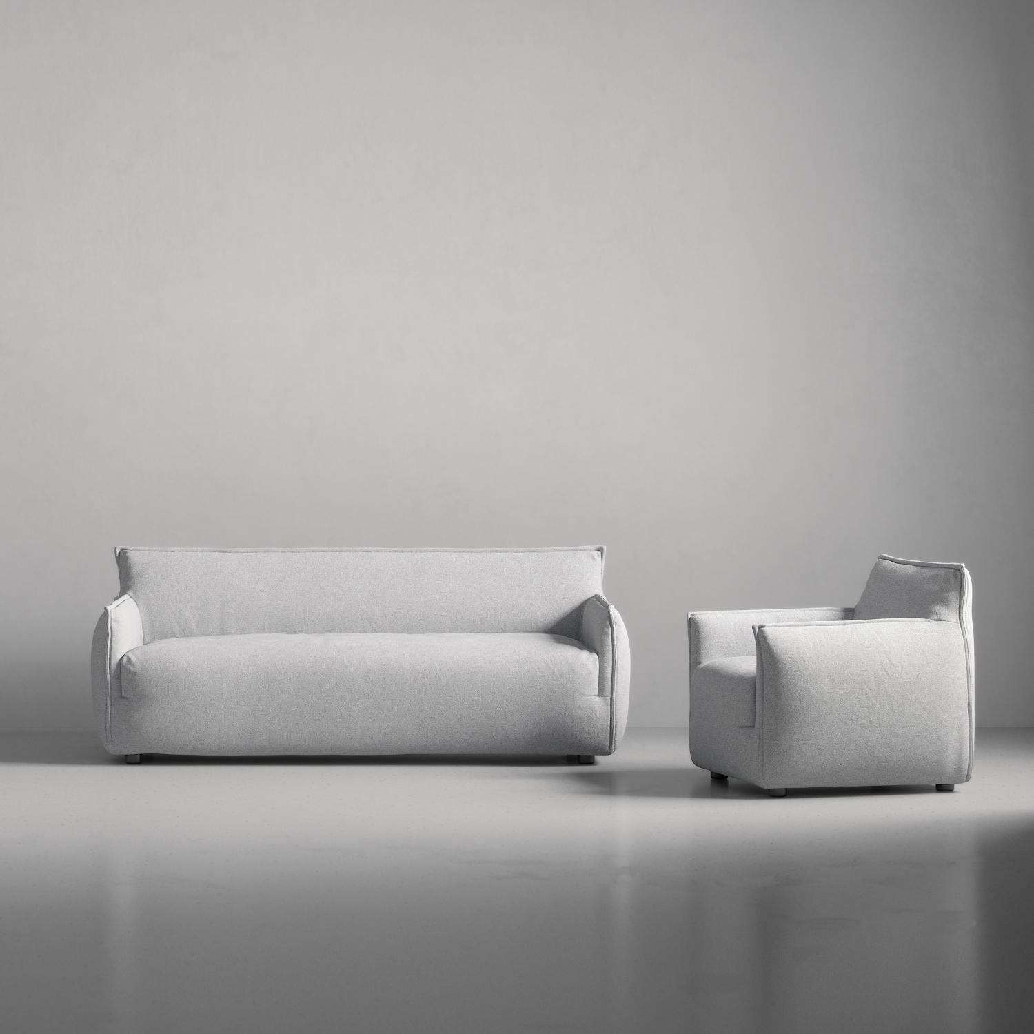 Decotique Le Petite 3-Personers Sofa Pacific White