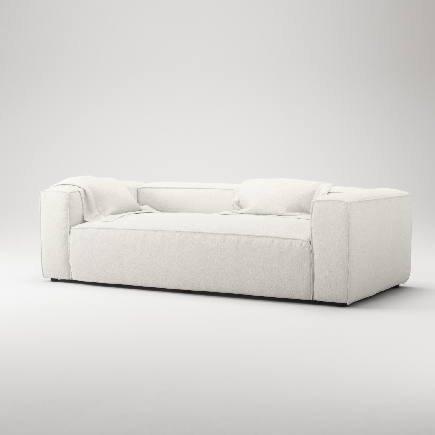 Decotique Grand 2-Personers Sofa Steam/Hvid