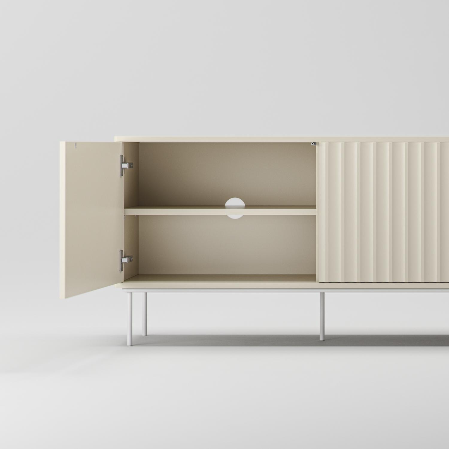 Decotique Wave TV Bænk 3D Creme