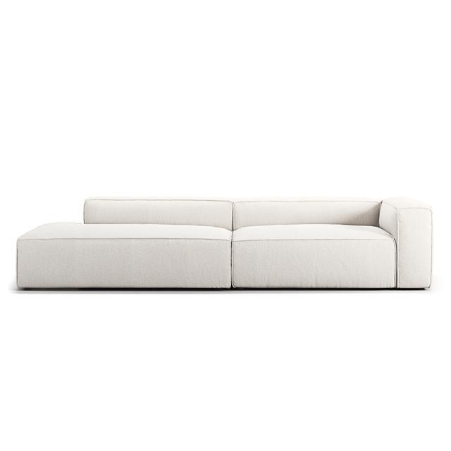 Decotique Grand 3-seters sofa åpen ende venstre damp/ Hvit