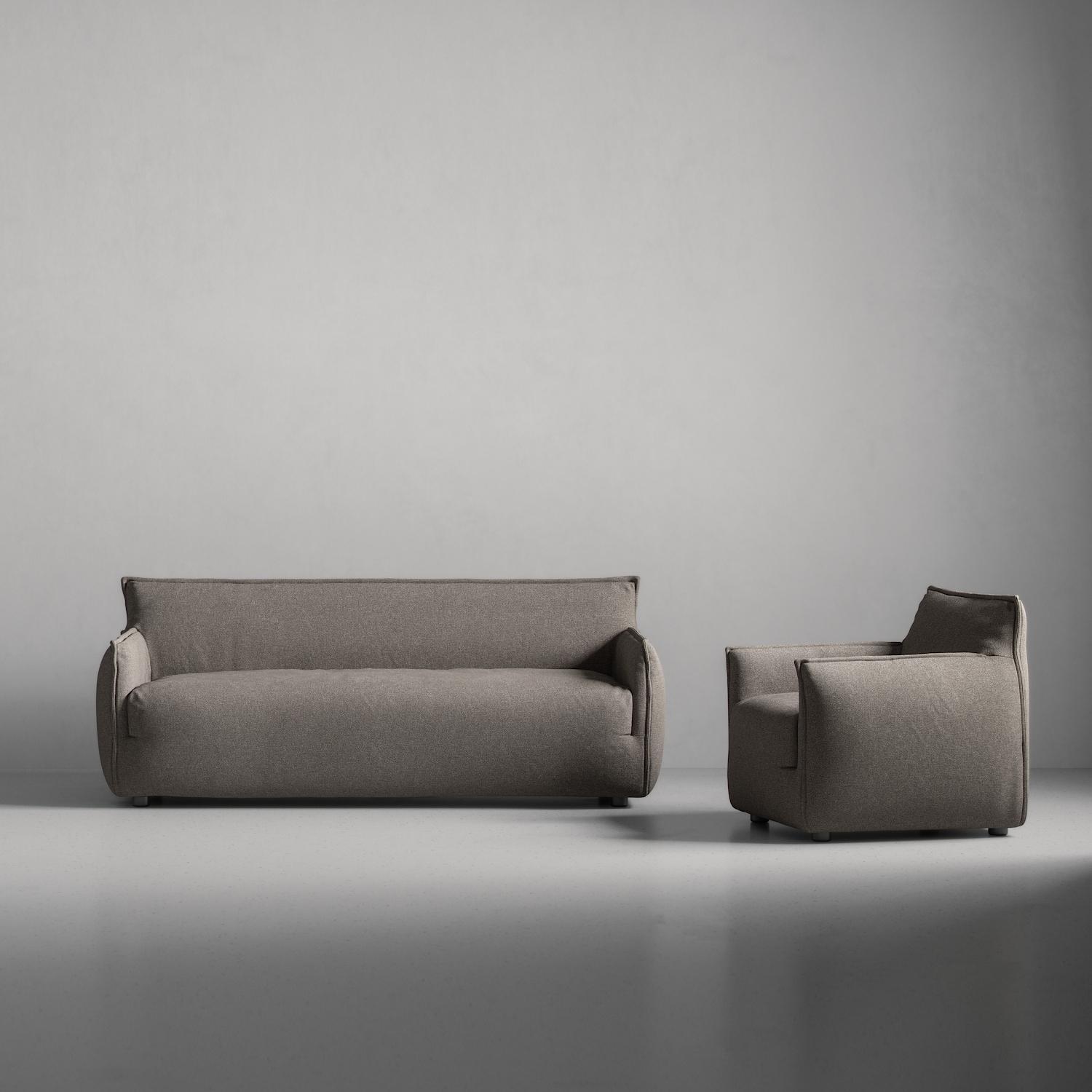 Decotique Le Petite 3-Personers Sofa Coastal Shale