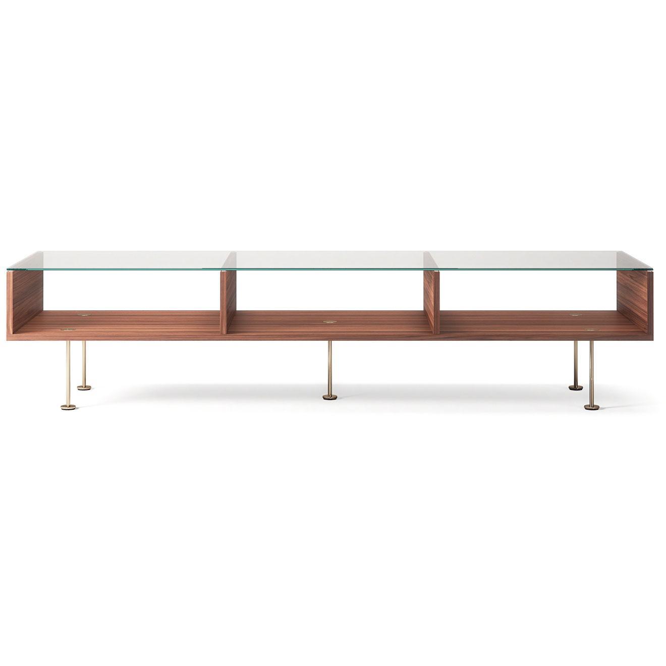 Decotique Vogue Sofabord 45x165 Valnød/Messing
