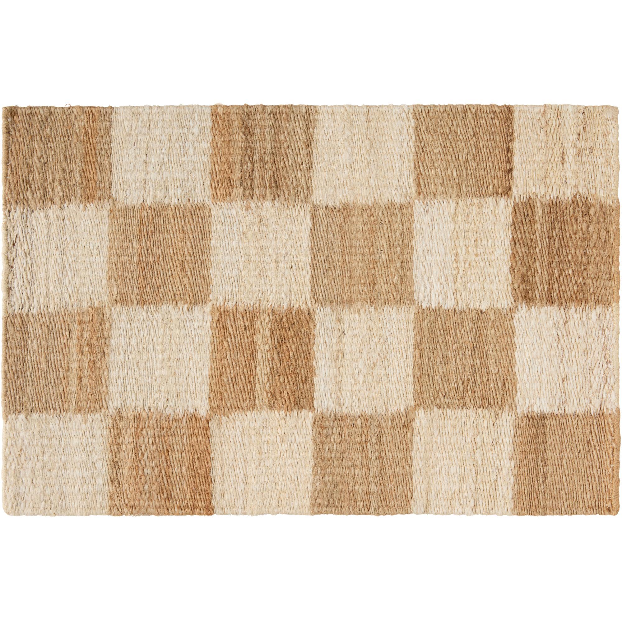 Decotique Schaakdeurmat 60x90 Off-white/Natuurlijke Jute