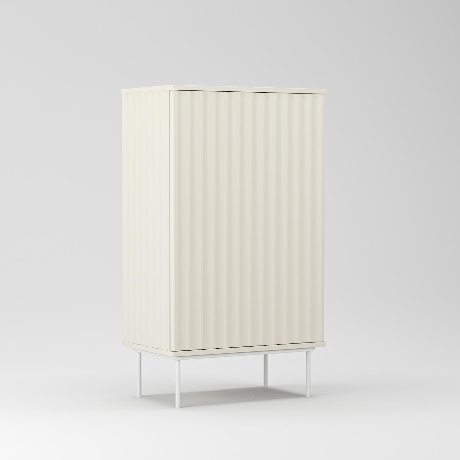 Decotique Wave Skab Med Dør Creme