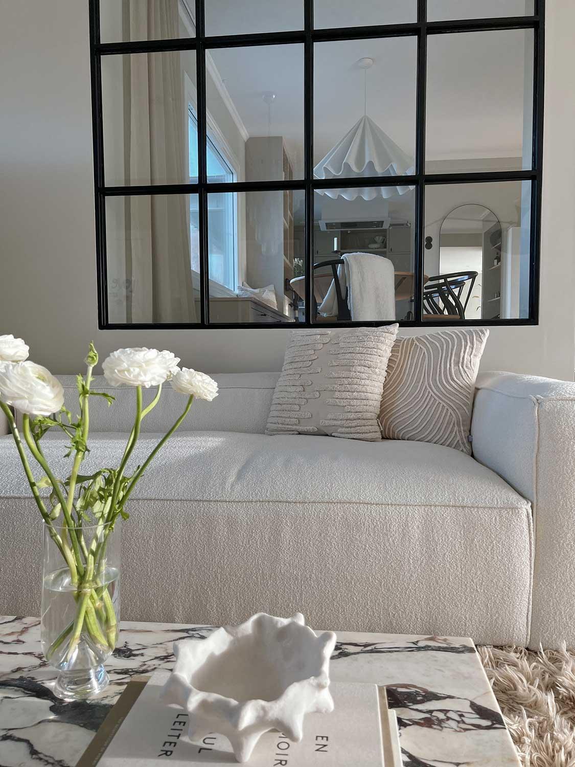 Decotique Grand 3-Personers Sofa Steam/Hvid