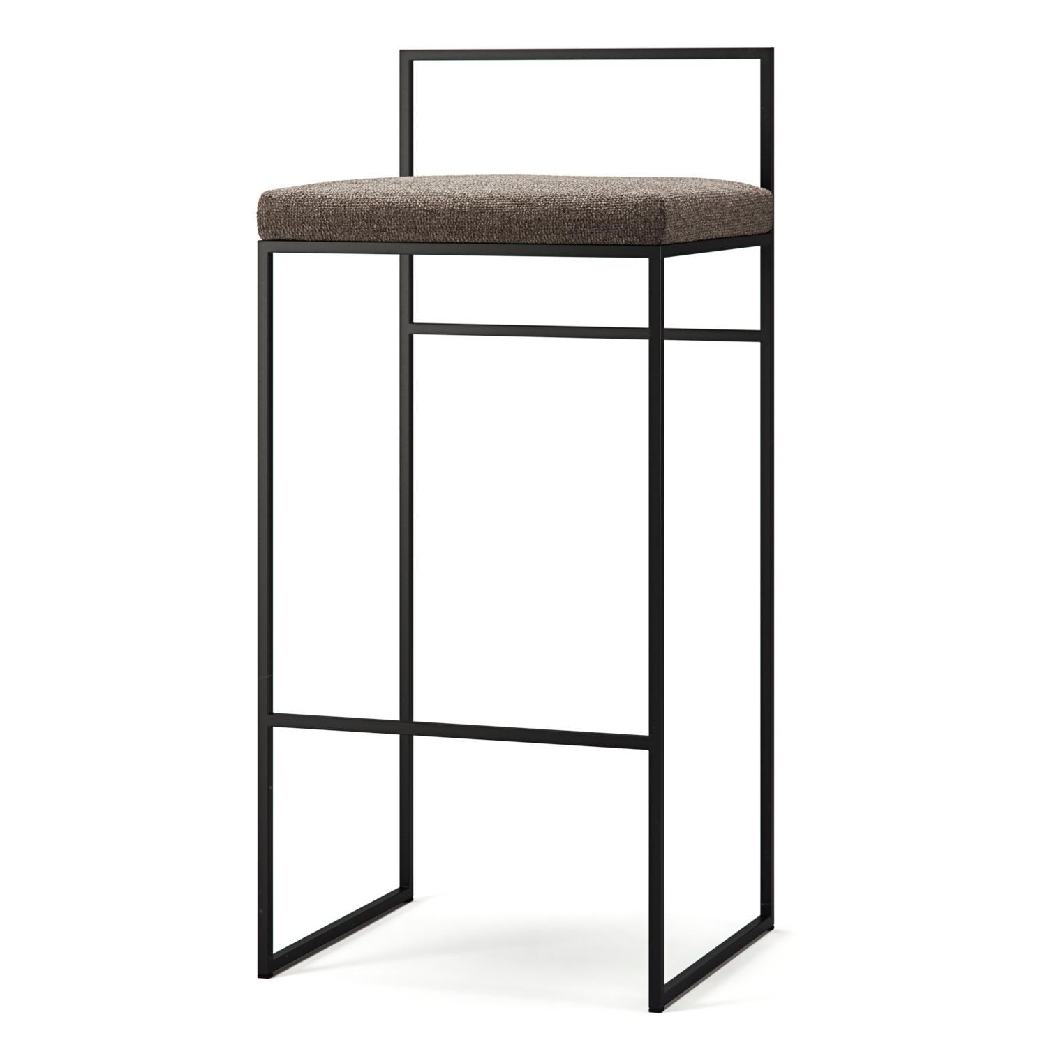 Tabouret de Bar Department avec Dossier 90 cm Noir/schiste Côtier