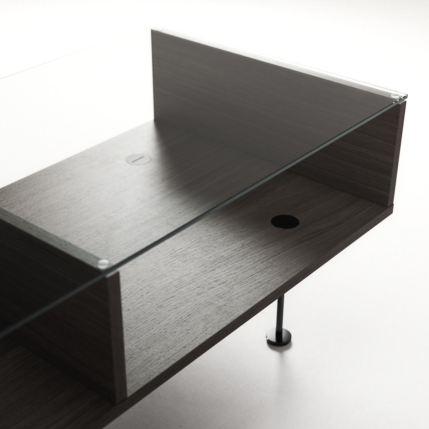 Decotique Vogue Sofabord 45x165 Mørk Eg/Sort