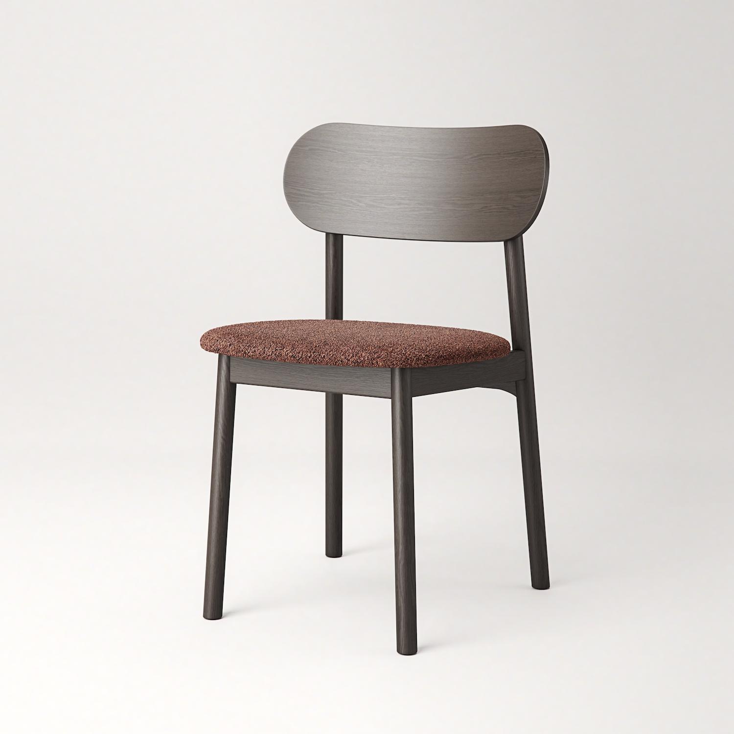 Decotique Elephant Spisebordsstol Mørkt Egetræ/Rustfarvet Bouclé