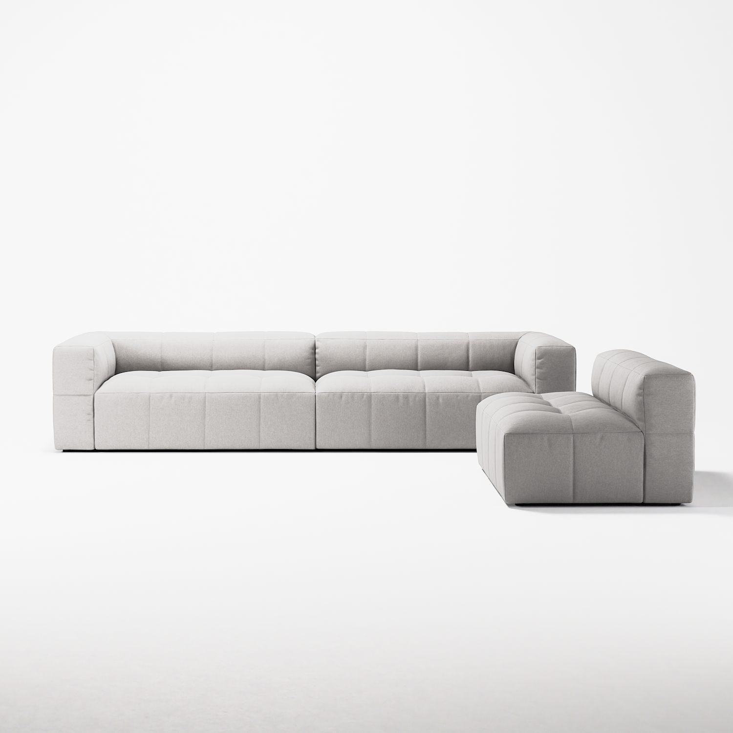 Decotique Mure 4-Personers Sofa Med Åben Ende Venstre Moonwhite