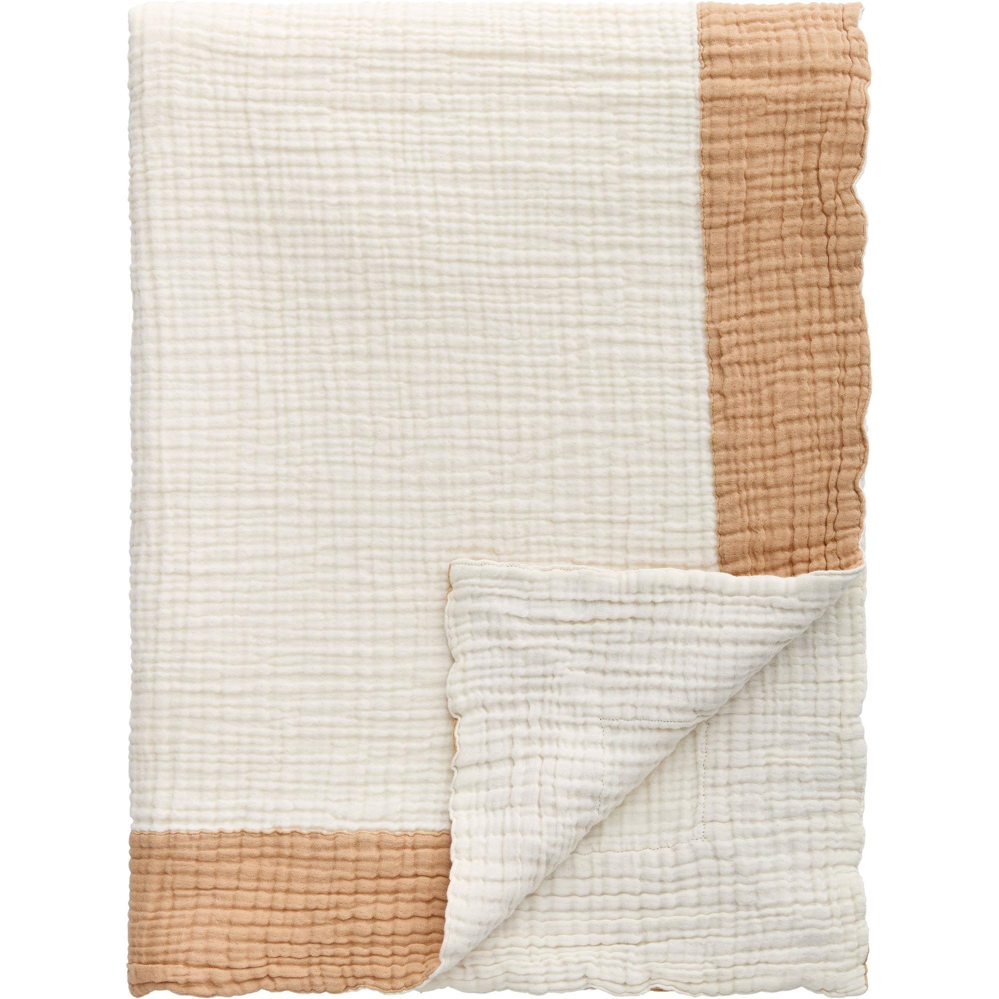Decotique Ella Crincle Sengetæppe 180x260 Mørk Sand