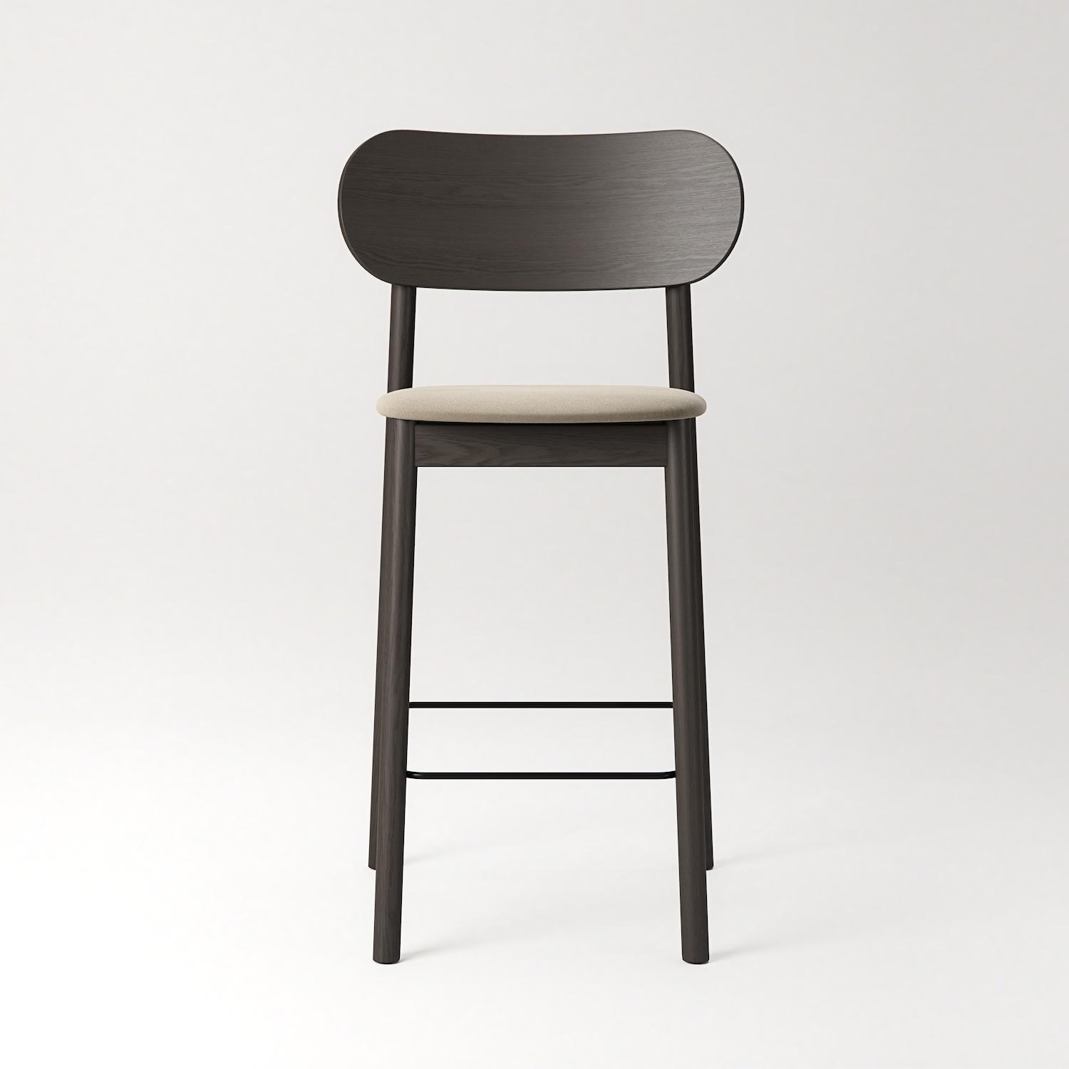 Decotique Elephant Barstol Mørkt Egetræ/Beige Fløjl