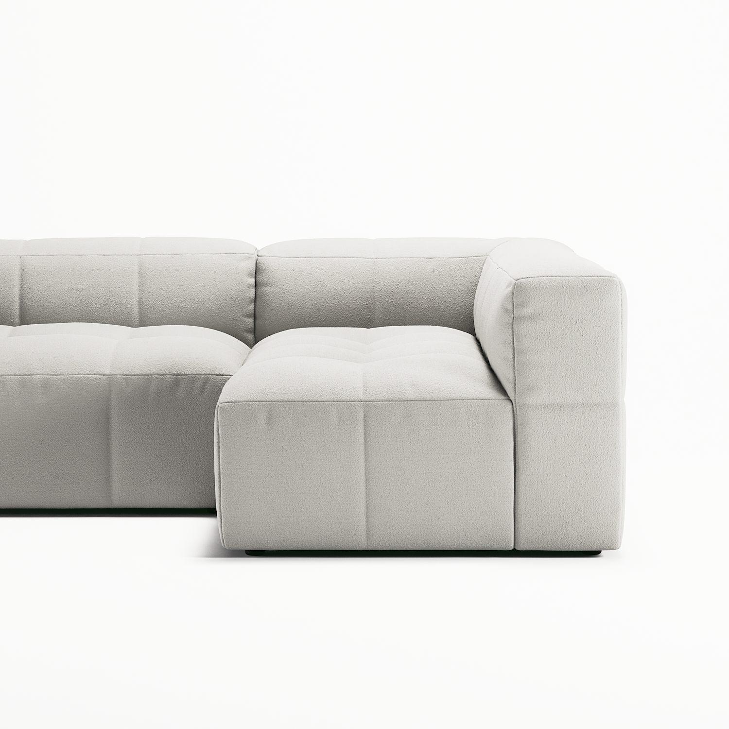 Decotique Mure 3-Personers Sofa Med Divan Højre Steam/Hvid